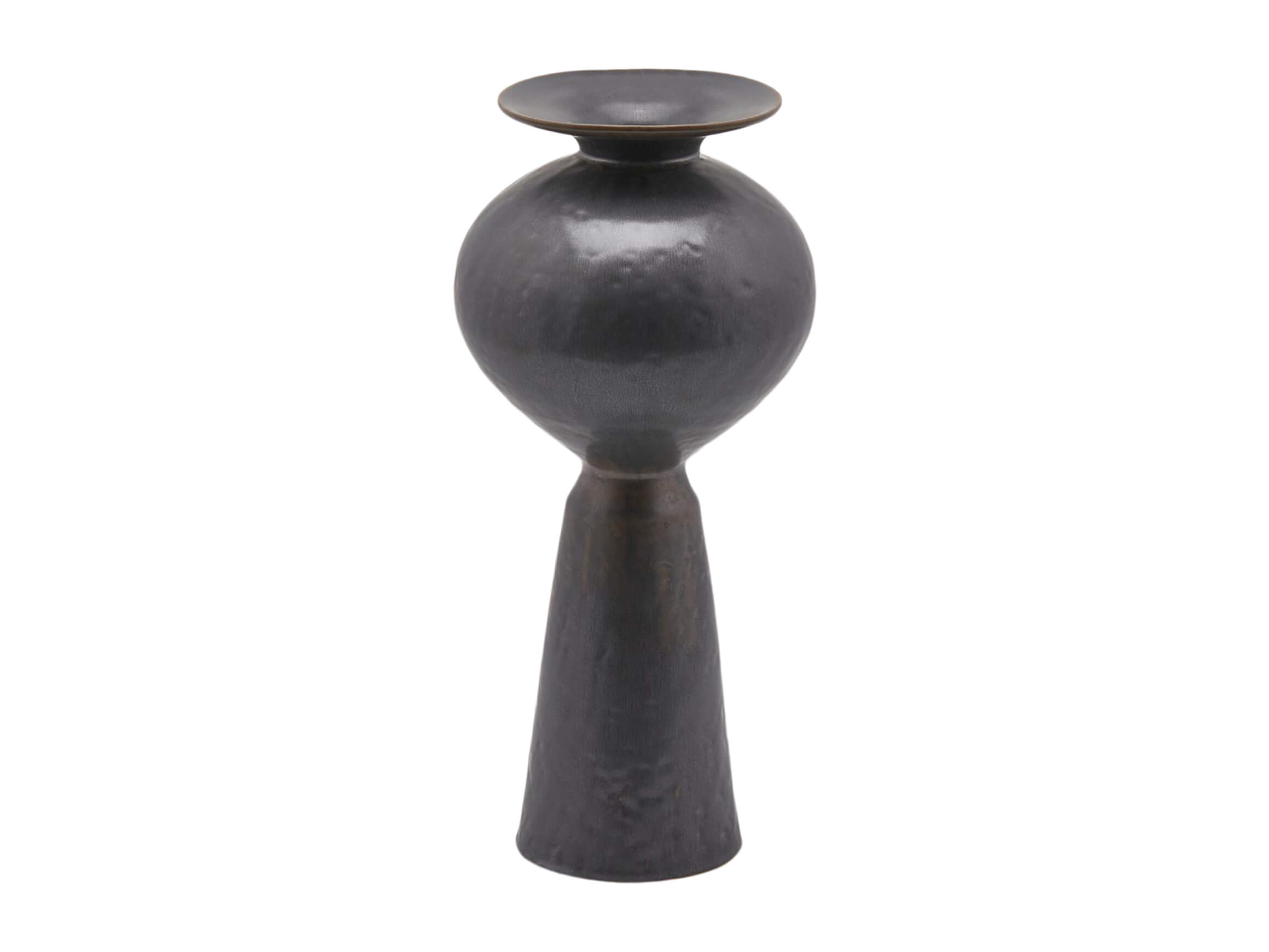 Vase Keramik Schwarz H: 39 cm Edg / Farbe: Schwarz