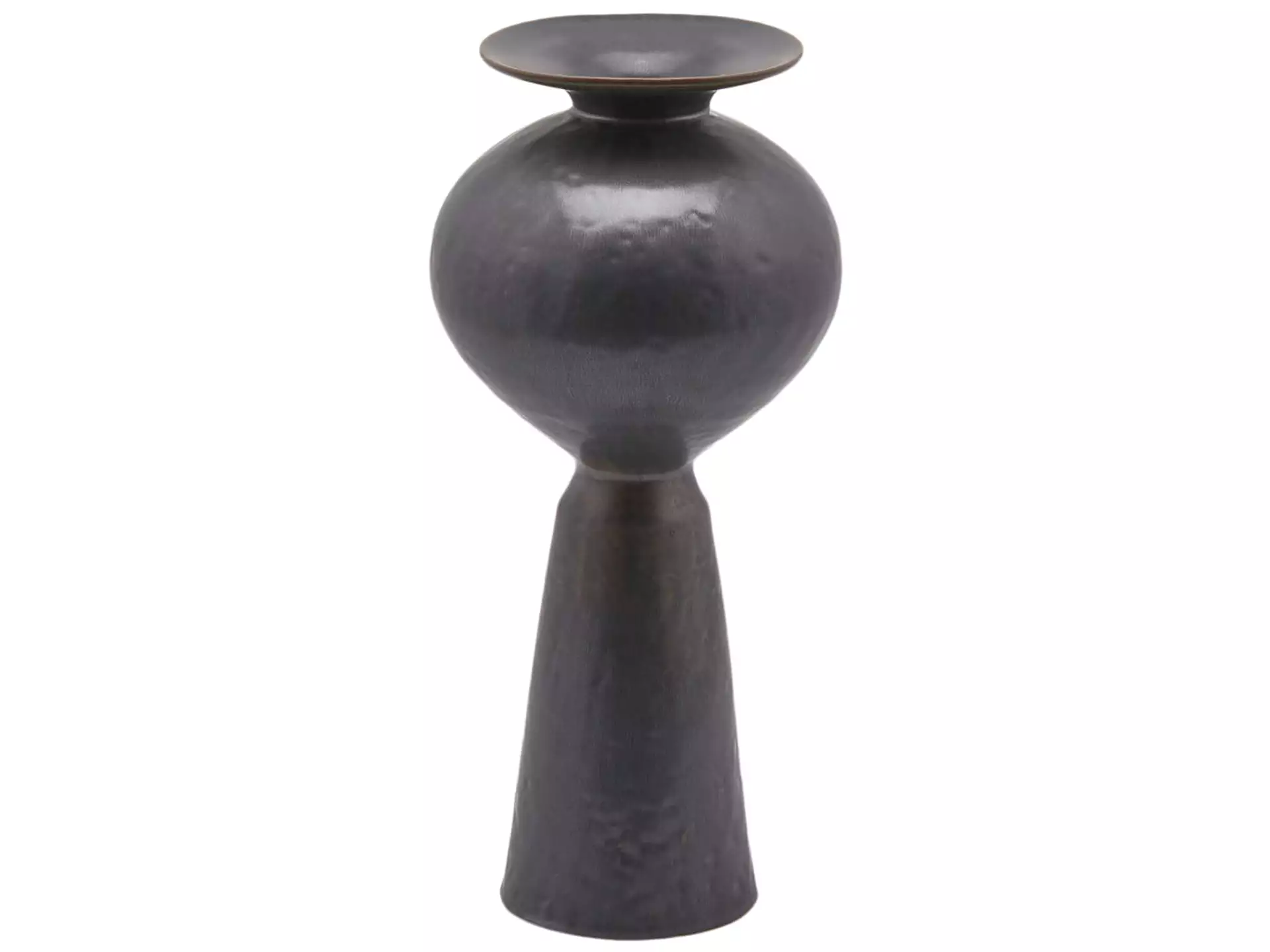 Vase Keramik Schwarz H: 39 cm Edg / Farbe: Schwarz