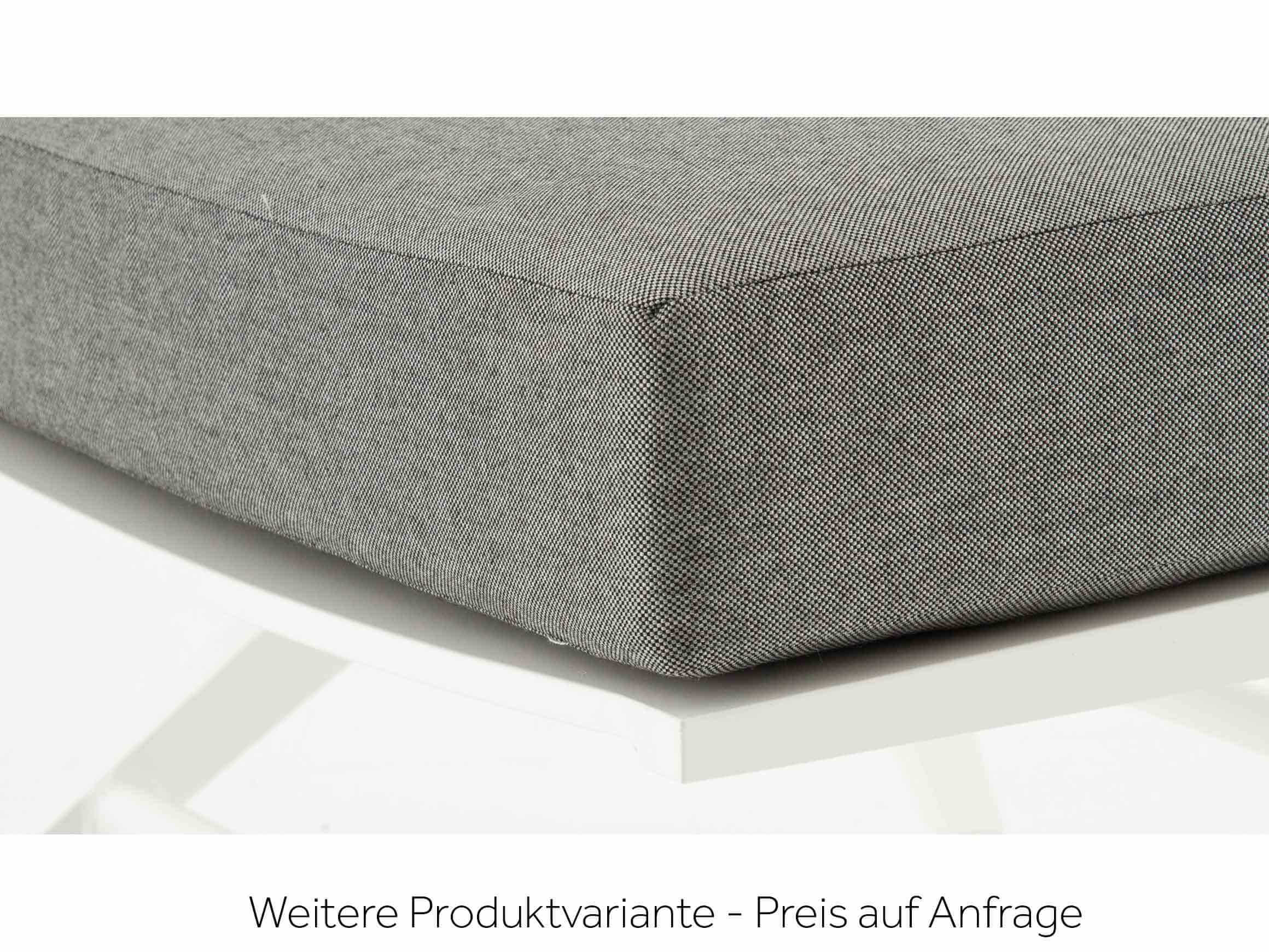 Gartenhocker Jackie, Kissen Seidengrau, BxTxH: 70 x 40 x 42 cm