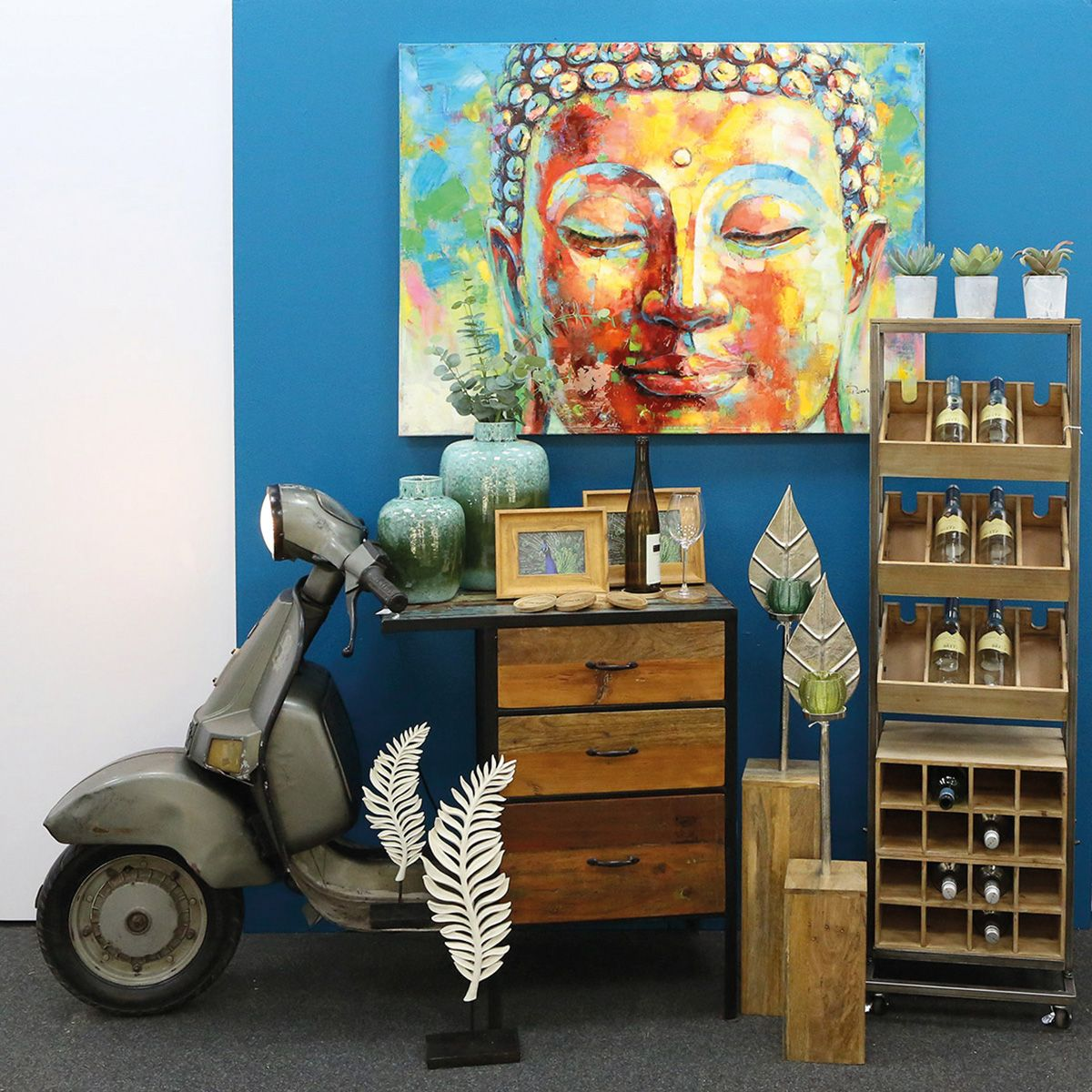 Figur Vespa, Schwarz H: 107 cm Gilde