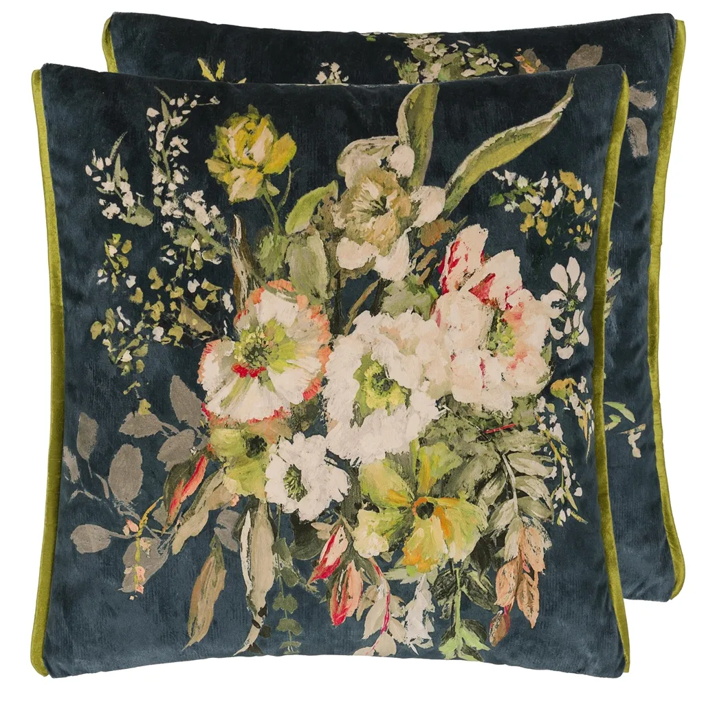 Zierkissen-Margaretta, Schwarz, 55x55 cm-Designers Guild