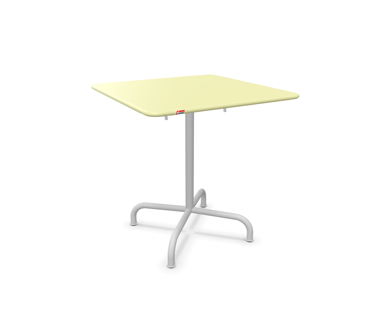 Metall-Tisch Rigi Quadratisch von Schaffner / Farbe: Buchsbaumgelb / Grösse: 70 x 70 cm