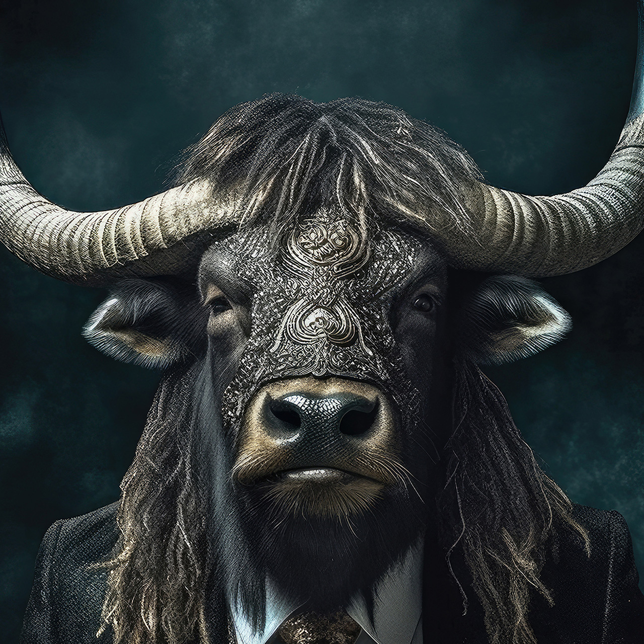 Canvas-Stylish Mr. Bull-image LAND