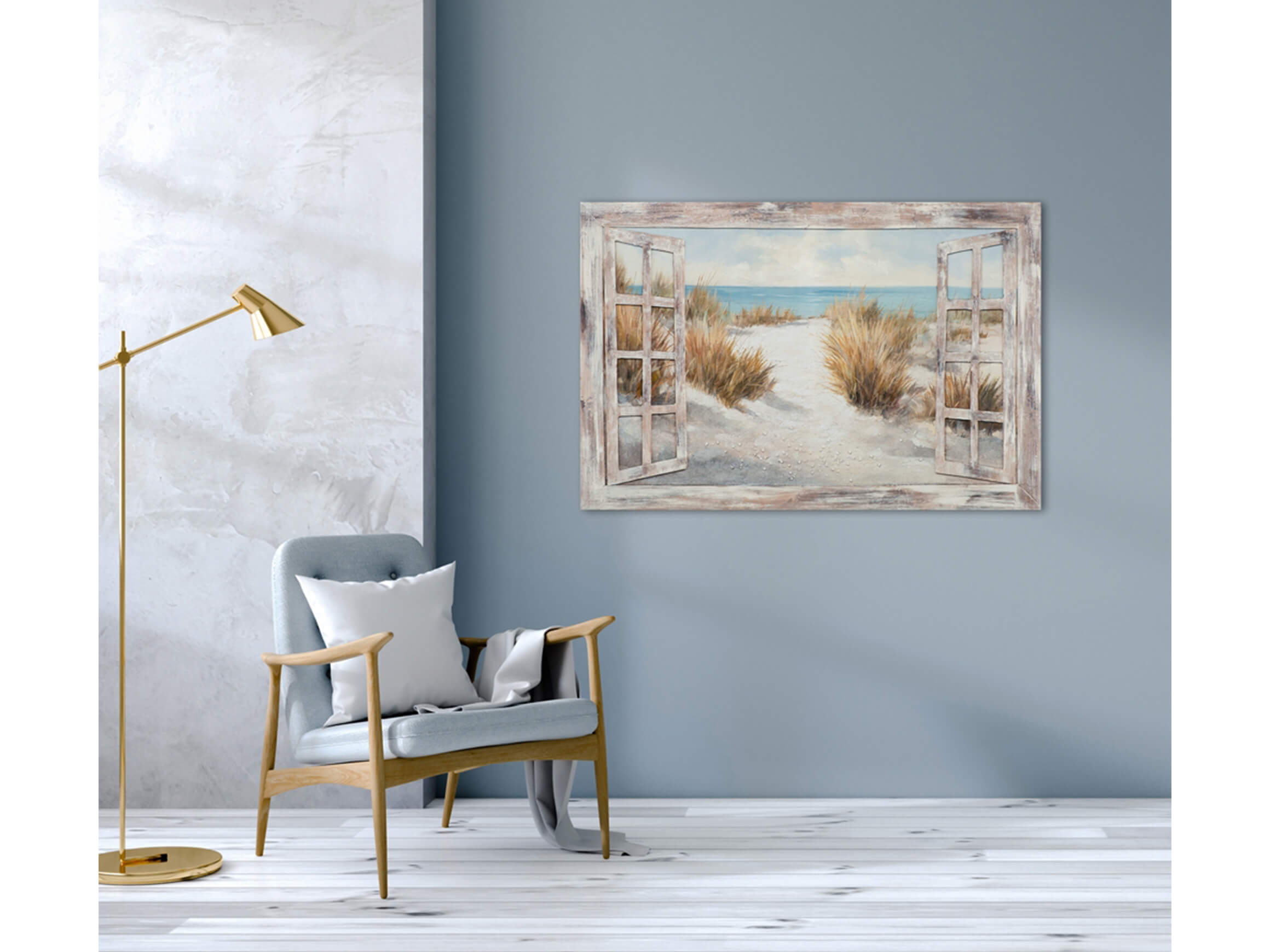 Bild Fenster Zum Strand image LAND / Grösse: 120 x 80 cm