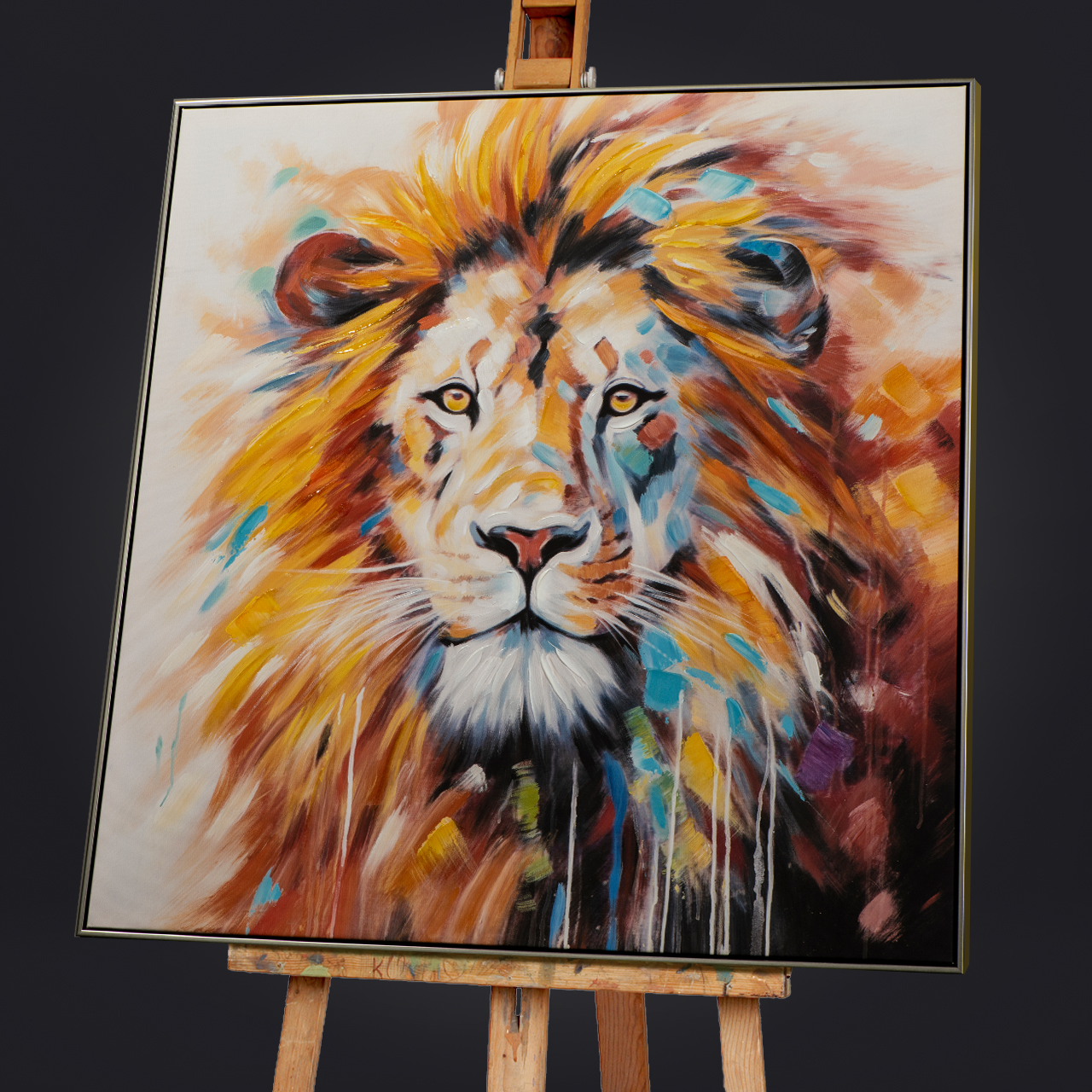 Gemälde-Blue Lion King-image LAND