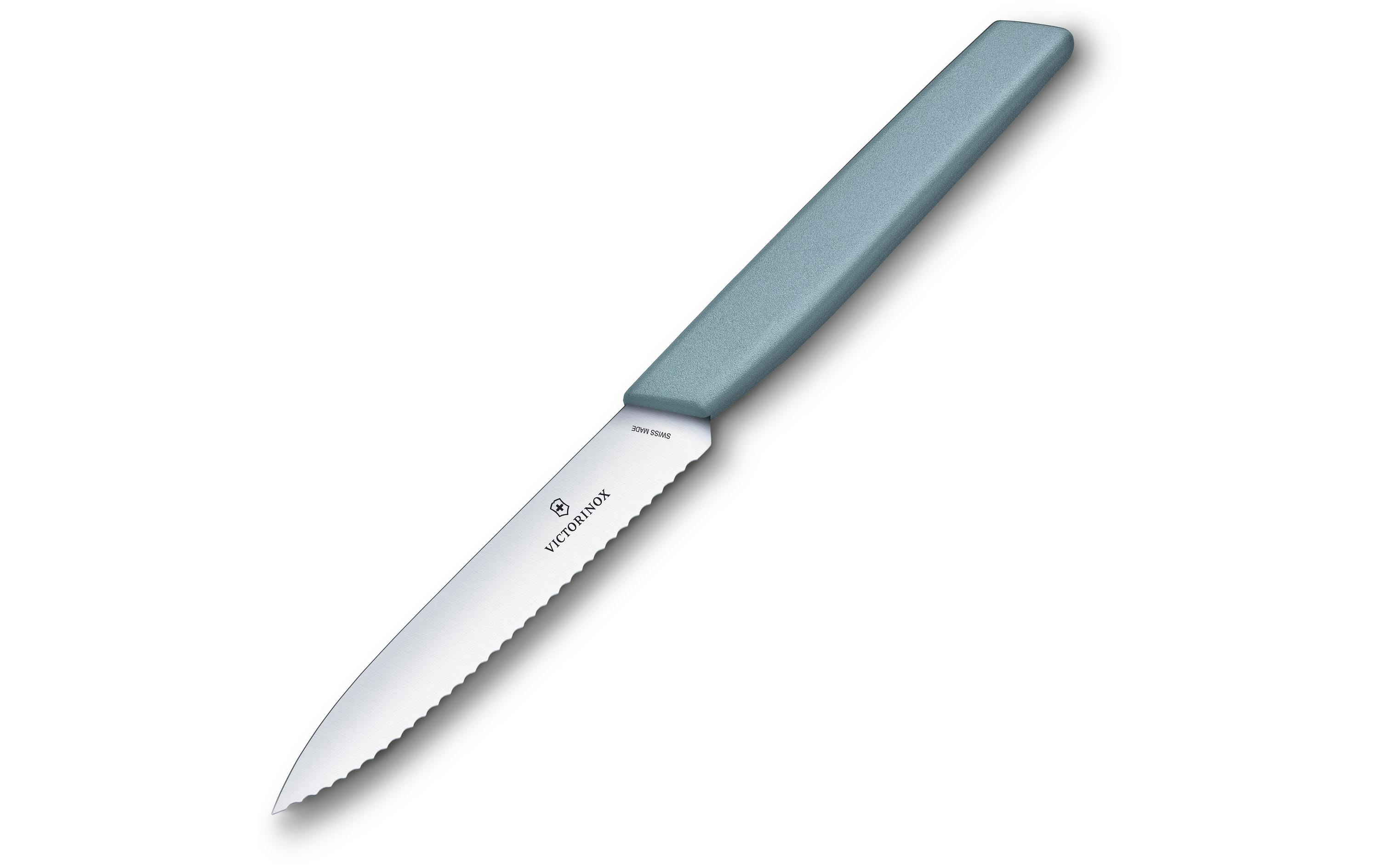 Gemüsemesser Swiss Modern, mit Wellenschliff 10 cm, Hellblau vo Alltron / Farbe: Blau