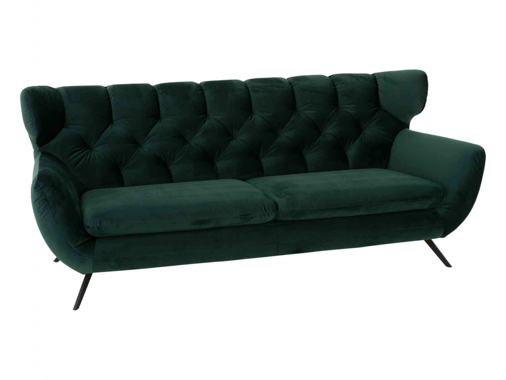 Sofa Sante fe B: 225 cm Candy/ Farbe: Smaragd / Material: Velvet / Masse (BxT) : 225 x 95 cm