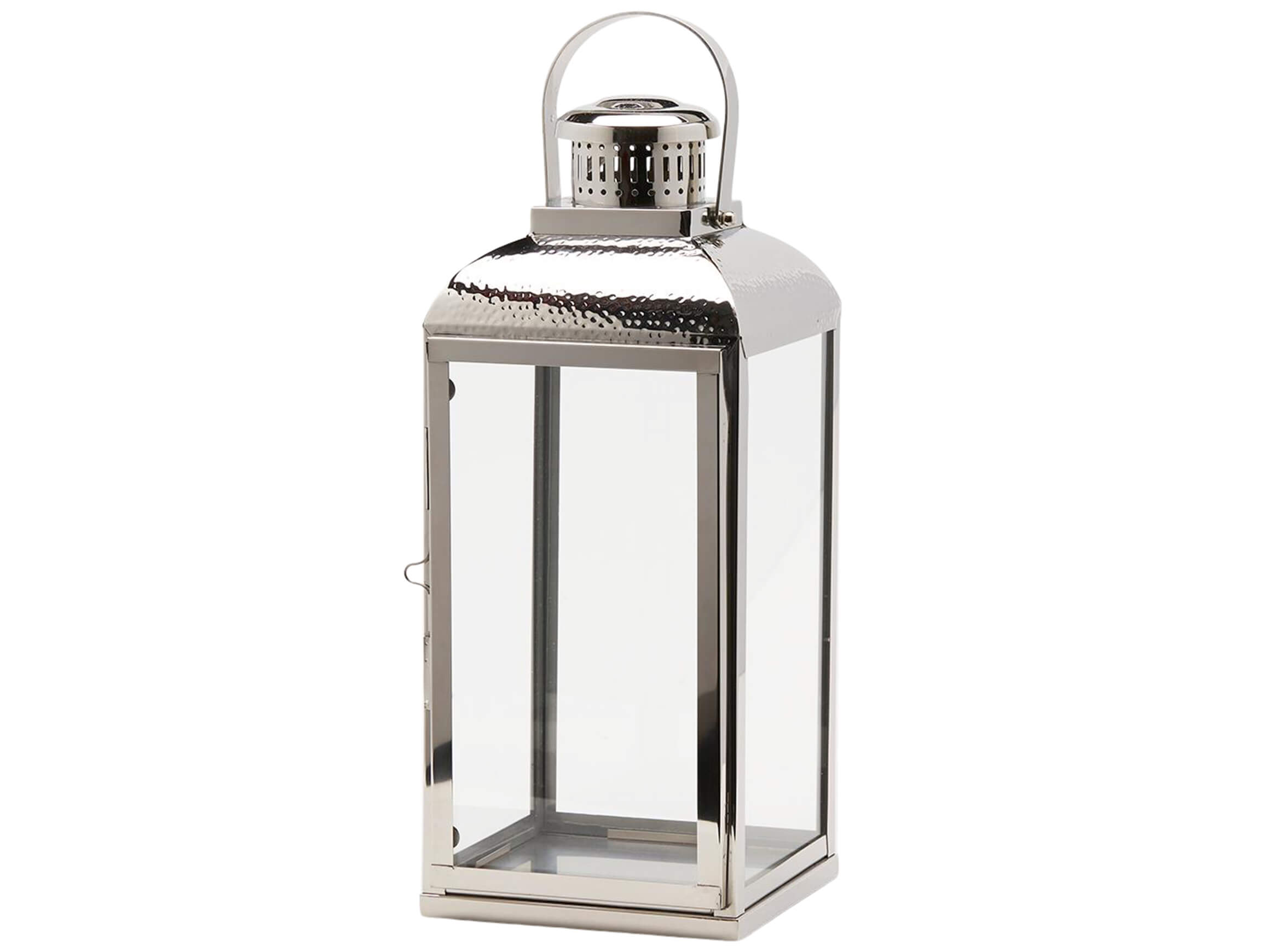 Laterne Metall Silber H: 60 cm Edg