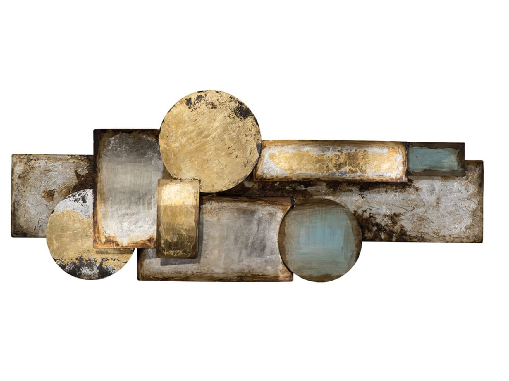 image LAND Bild Abstrakte Goldformen Gelb | Schubiger Möbel