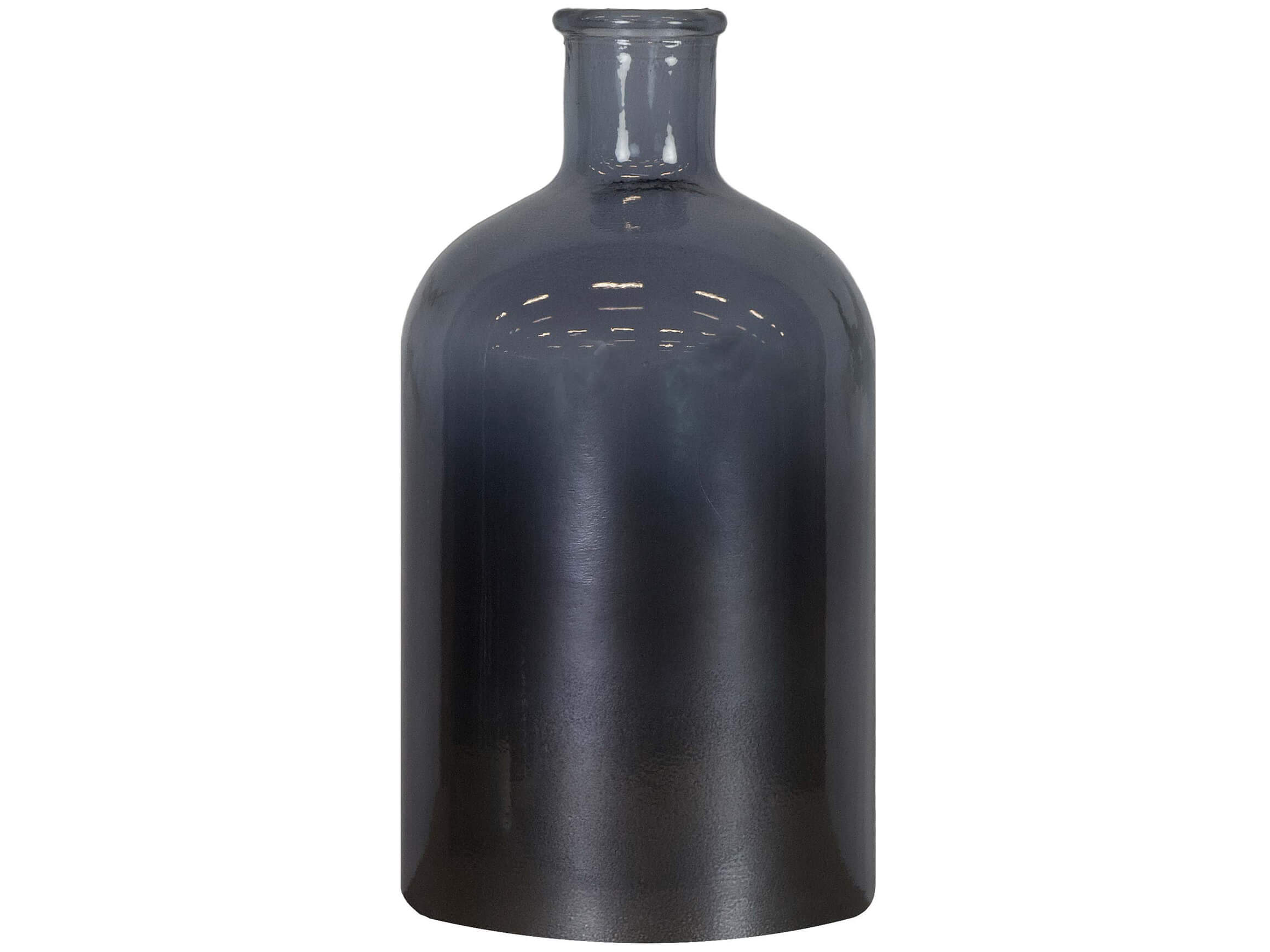 Flasche Glas Metallsilber H: 22 cm Decofinder