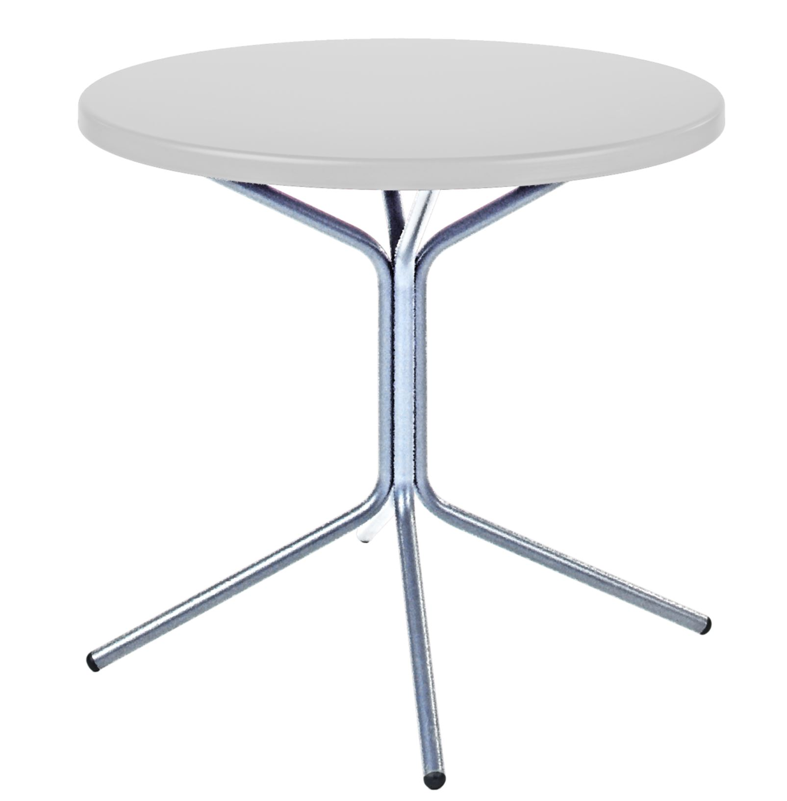 Metall-Bistrotisch Pix Rund Feuerverzinkt von Schaffner / Farbe: Weiss / DxH: 80 x 72 cm