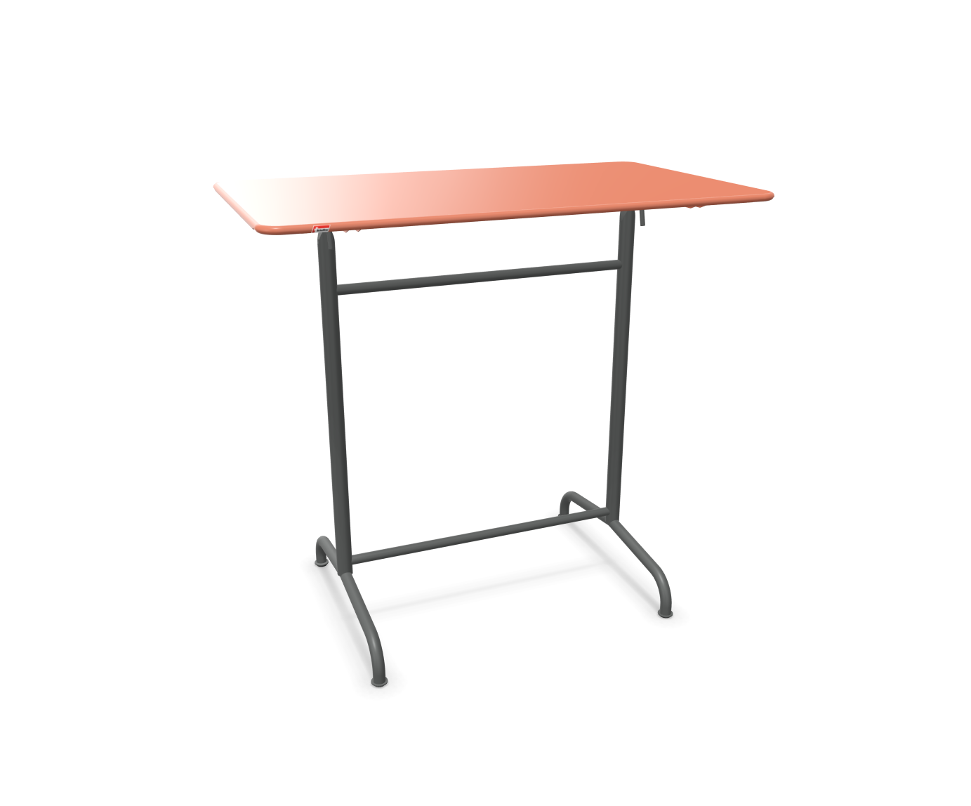 Metall-Stehtisch Rigi von Schaffner / Farbe: Terracotta / Grösse: 120 x 70 cm