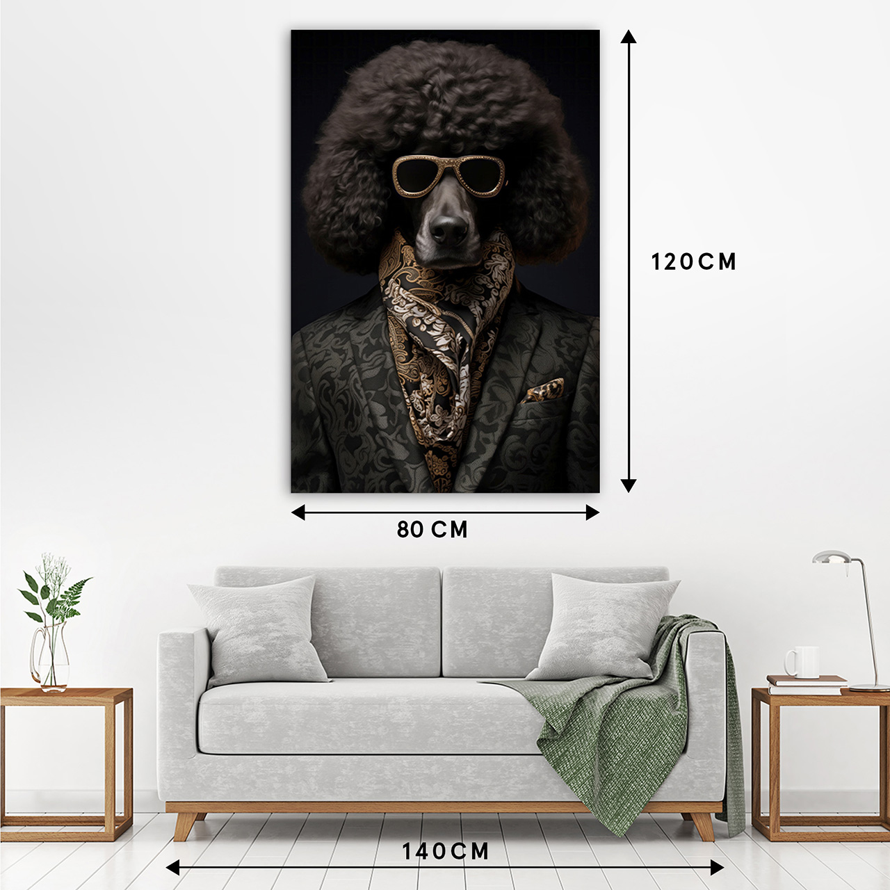 Stylish Poodle Canvas image LAND