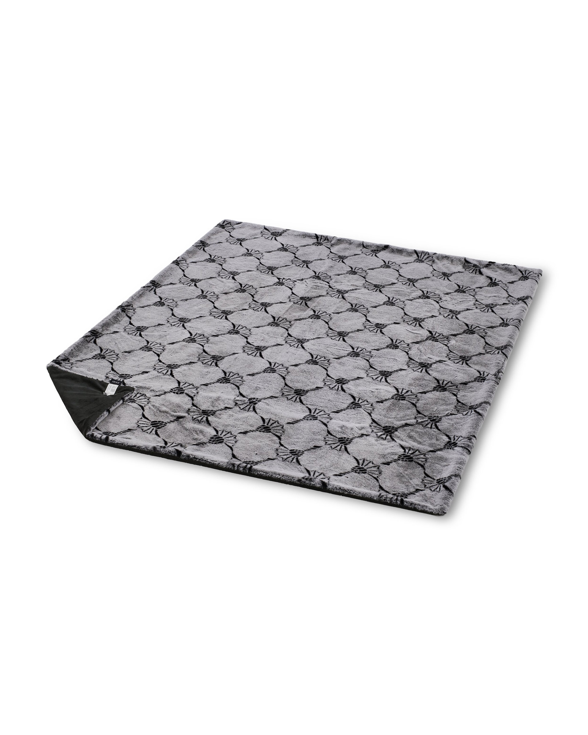 Plaid-Calm Cornflower, Schwarz, 130x170 cm-Stoeckel & Grimmler