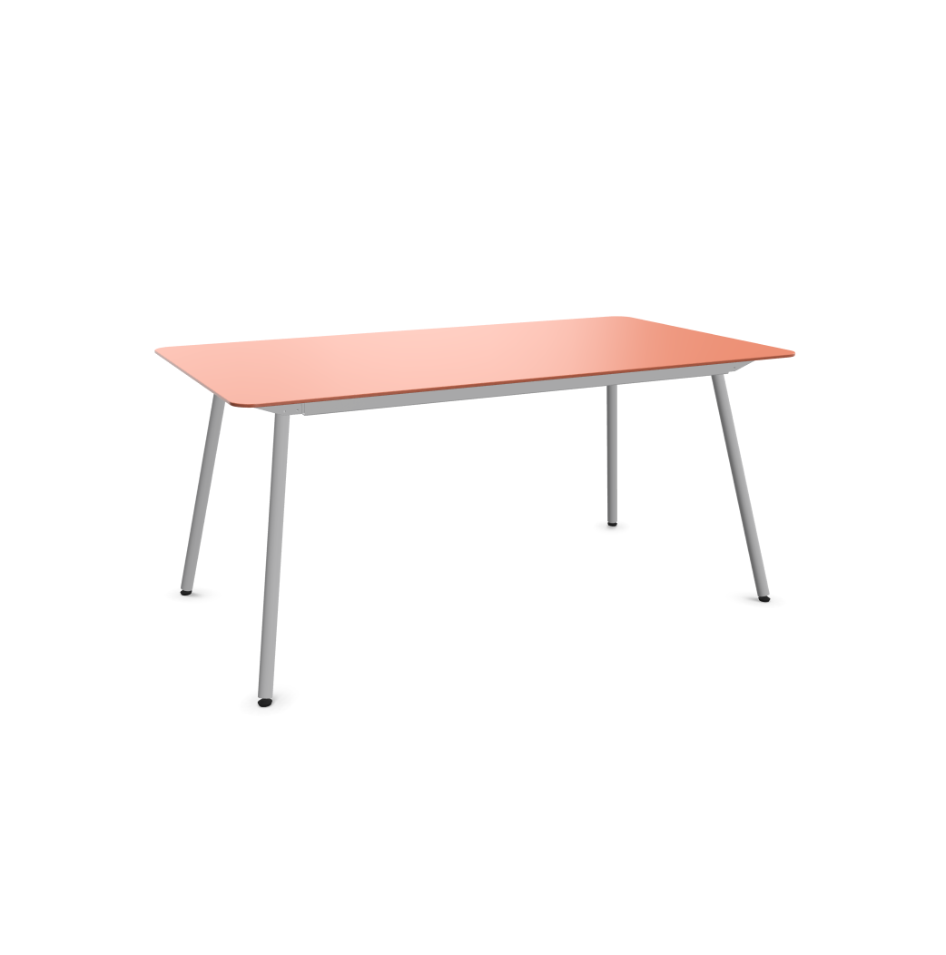 Glasfaser-Tisch Locarno Edge von Schaffner / Farbe: Terracotta / Grösse: 160 x 90 cm