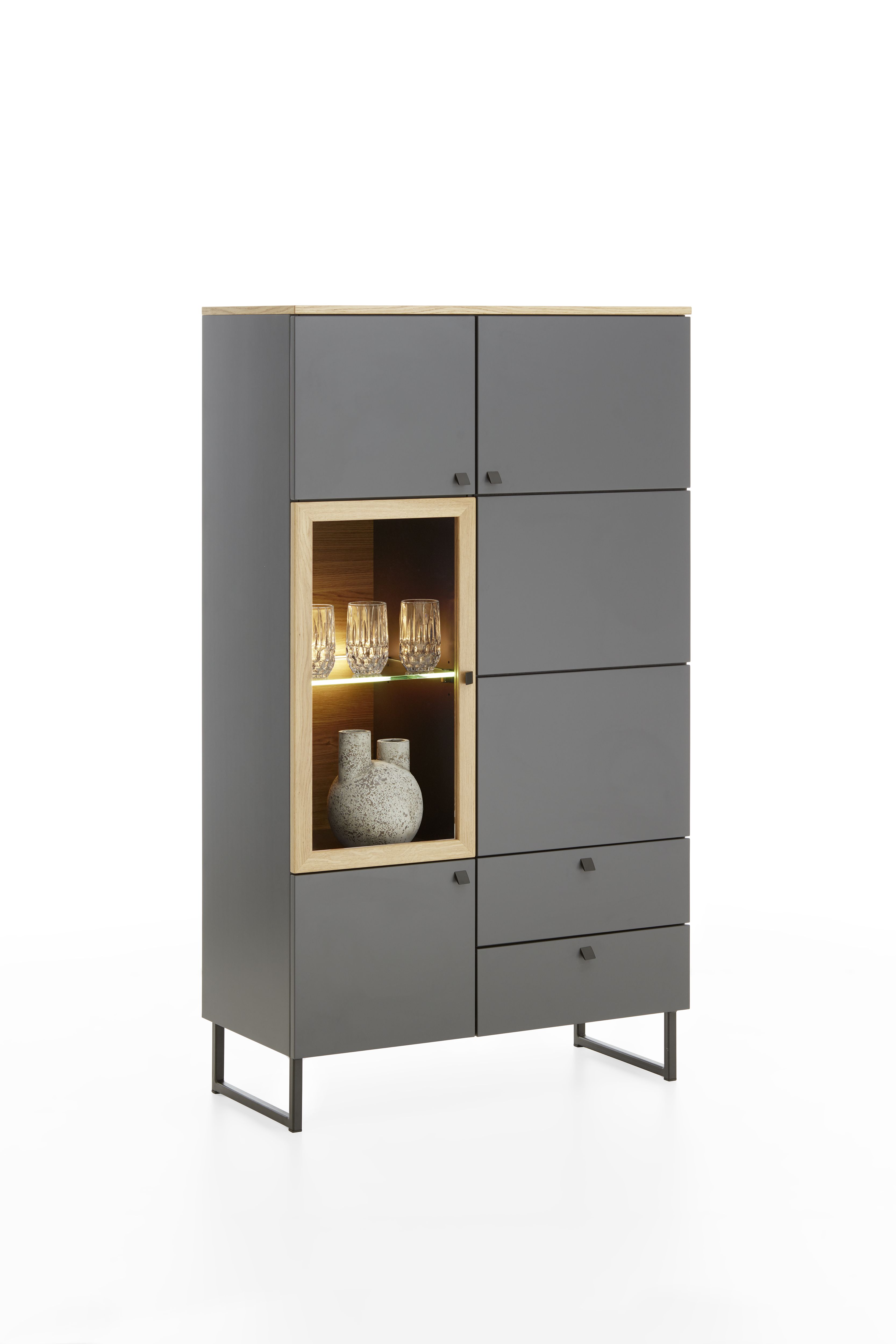 Highboard Lamont Niehoff / Farbe: Grau Schwarz