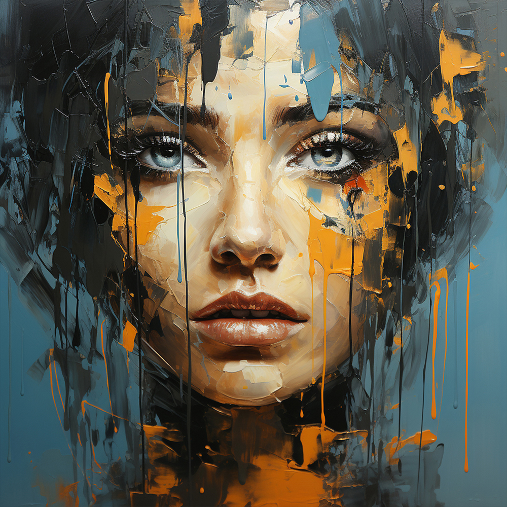 Acrylglasbild-Blue Eye Girl-image LAND