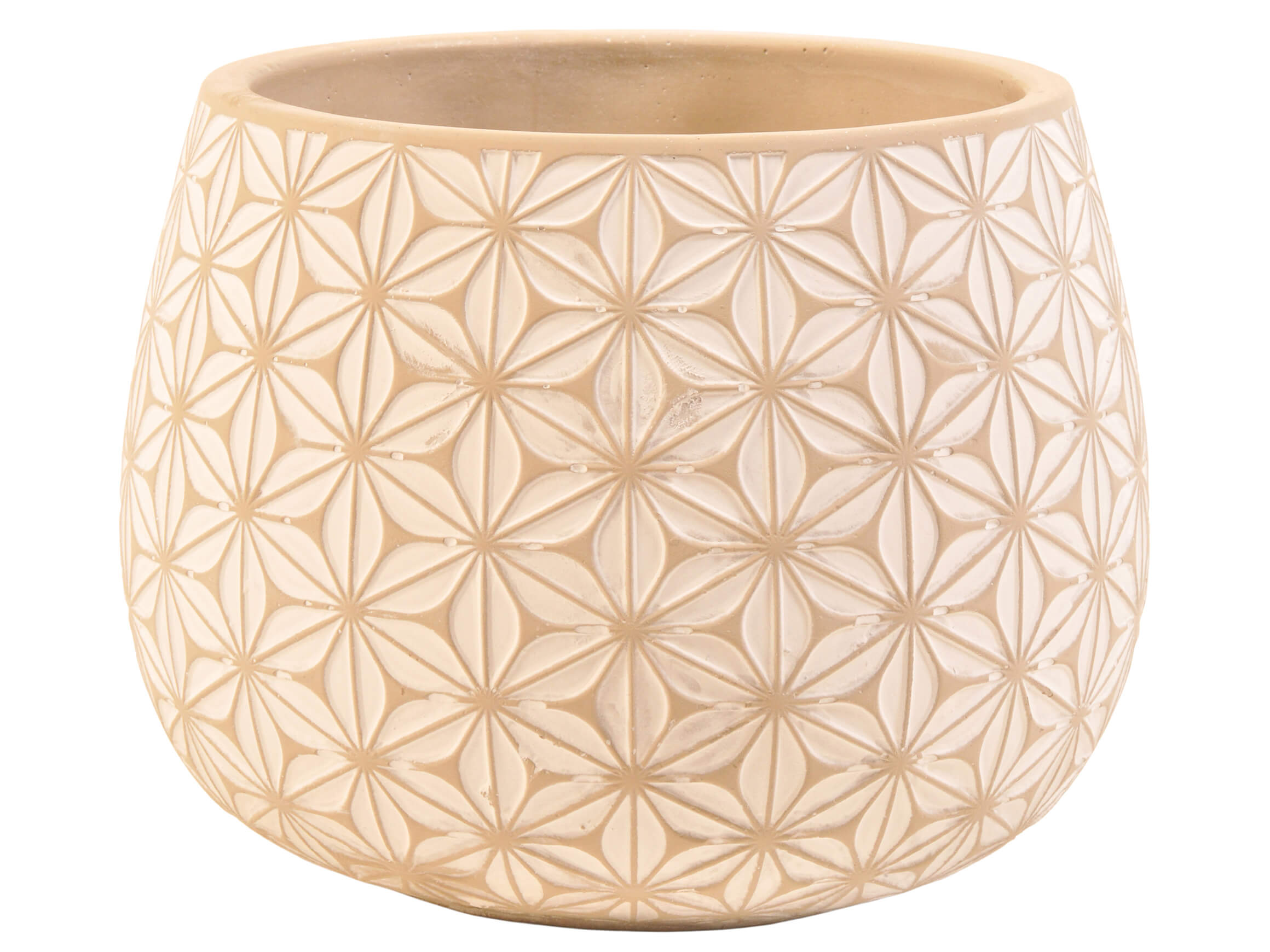 Schlittler Gefäss Beton Blumen H: 13 cm Beige | Schubiger Möbel