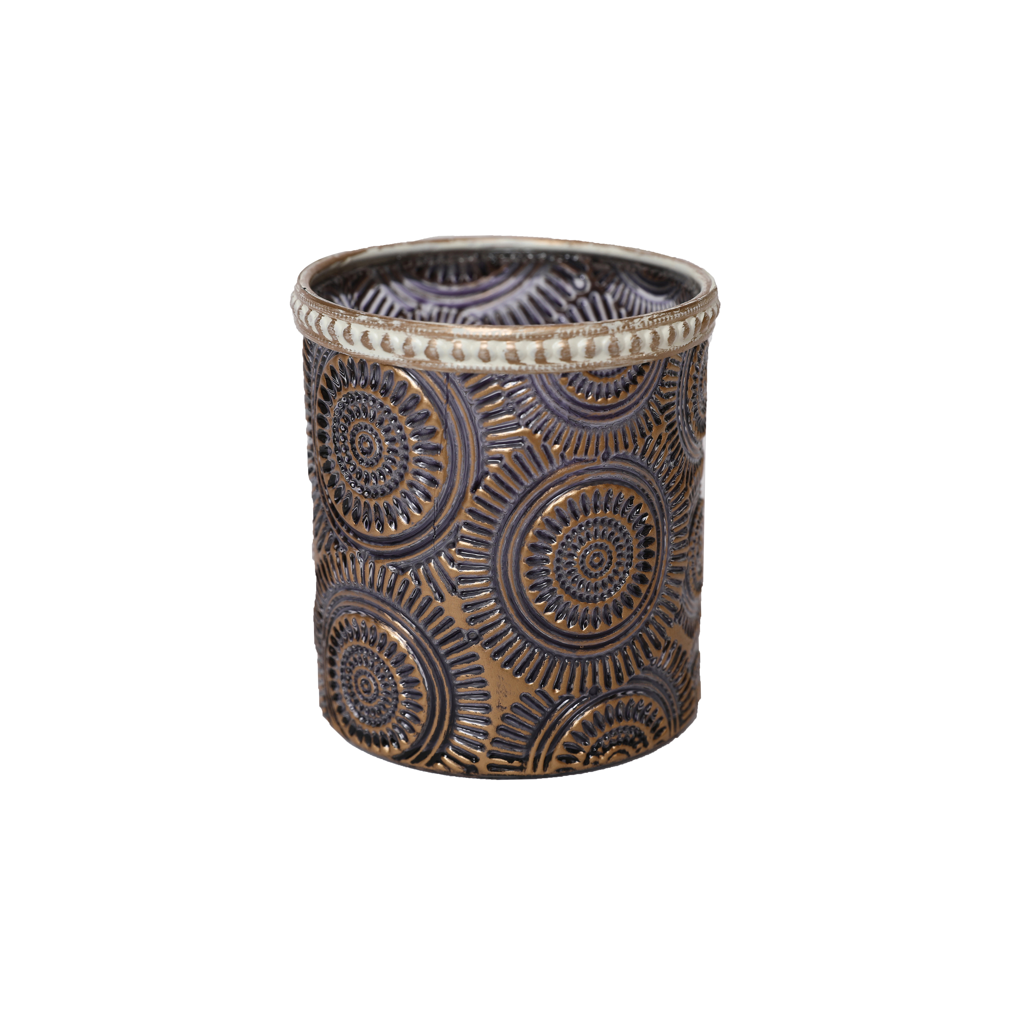 Windlicht Teelicht Limay Braun D: 8 cm Decofinder