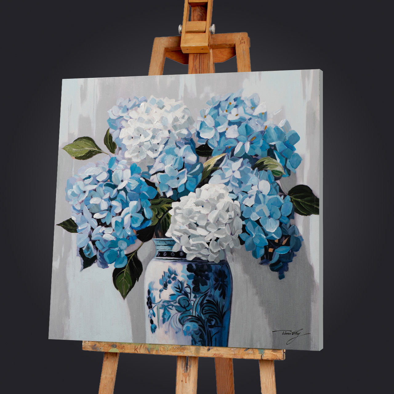 Gemälde-Blaue Hortensien-image LAND