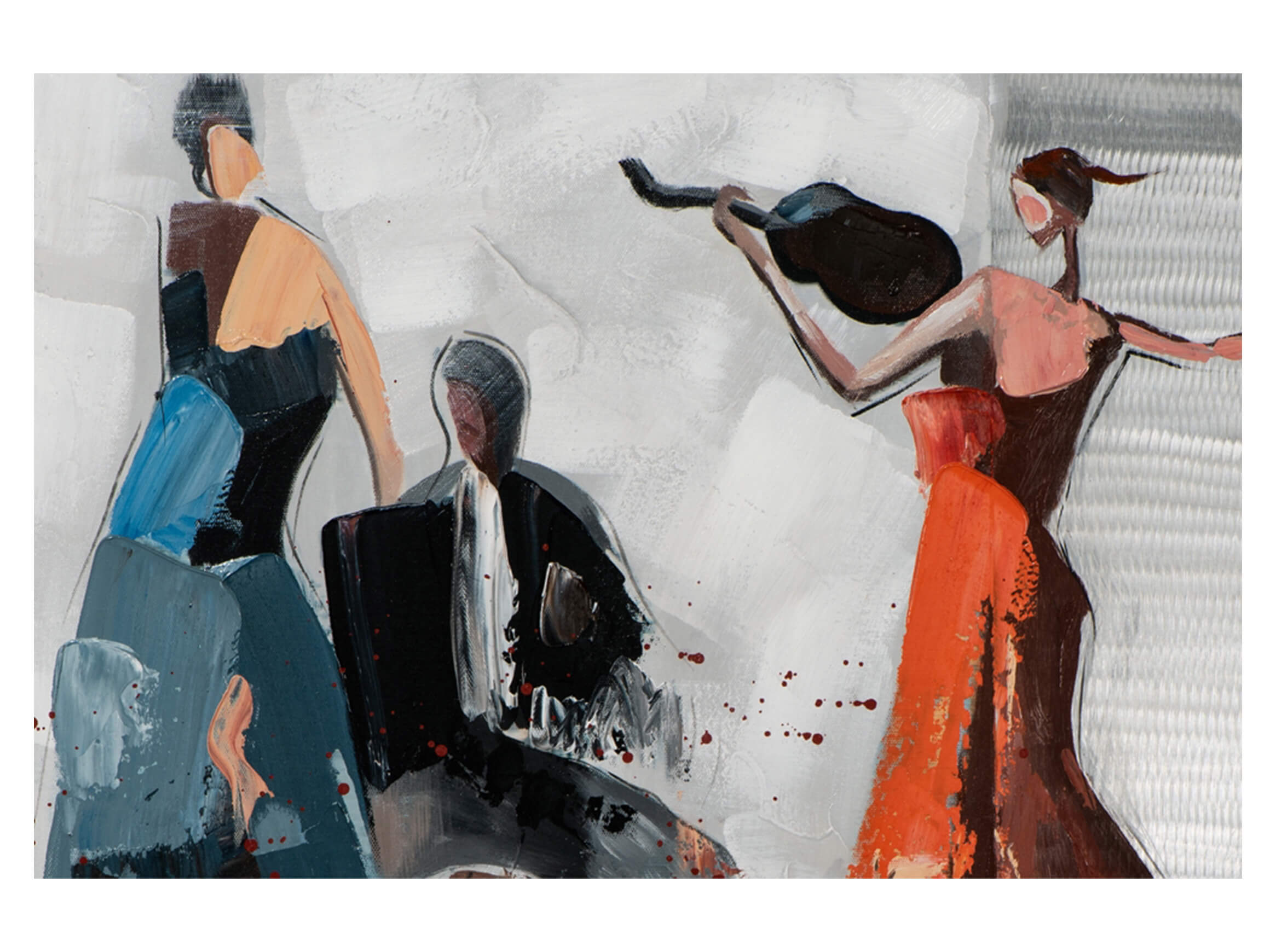 Bild mit Rahmen Tanz mit Geige und Akkordeon image LAND