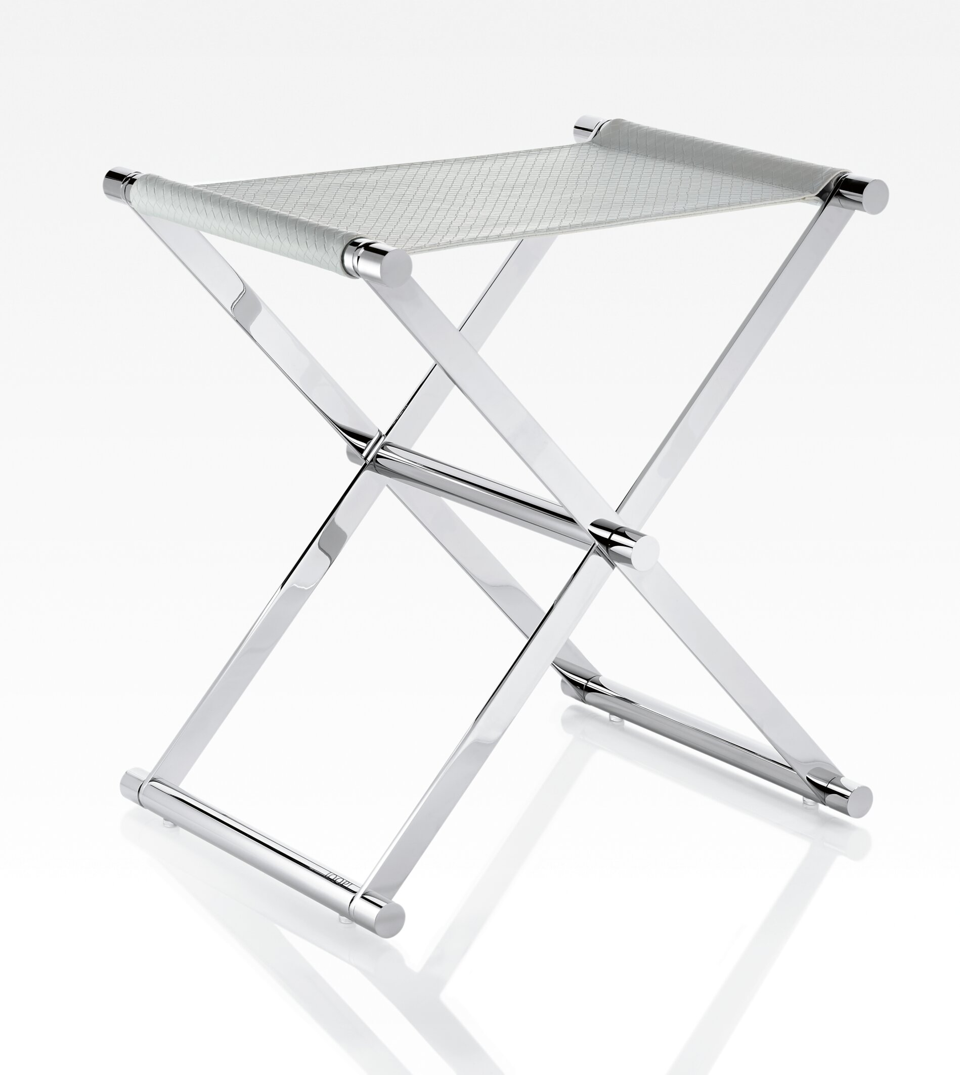 Badhocker Weiss Lederoptik H: 45cm von Joop / Farbe: Weiss