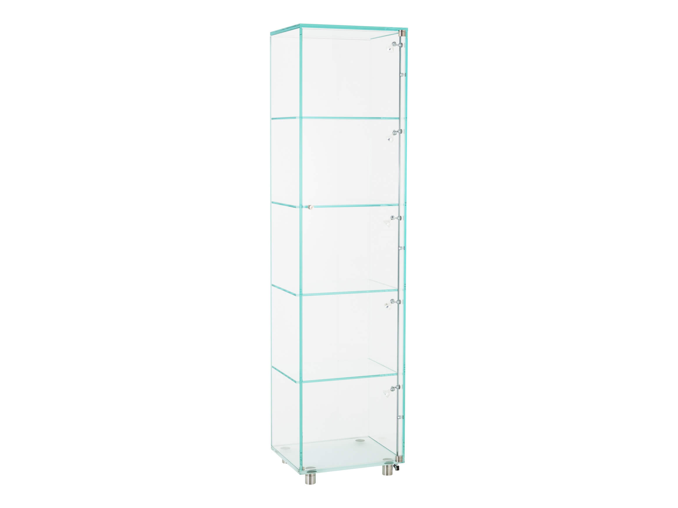 Vitrine Sorin, Glas Optiwhite, Beleuchtet, b 45 cm t 38 cm h 180 cm