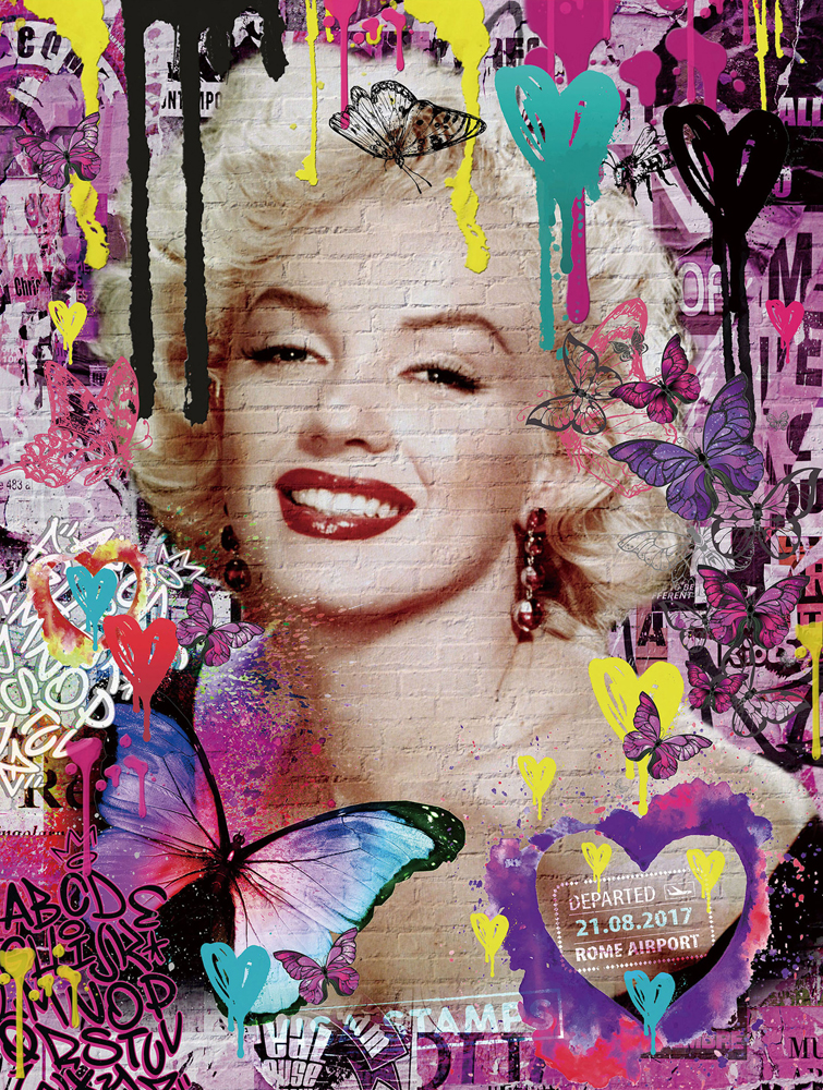 image LAND Glasbild Street Art "Hollywood"  | Schubiger Möbel