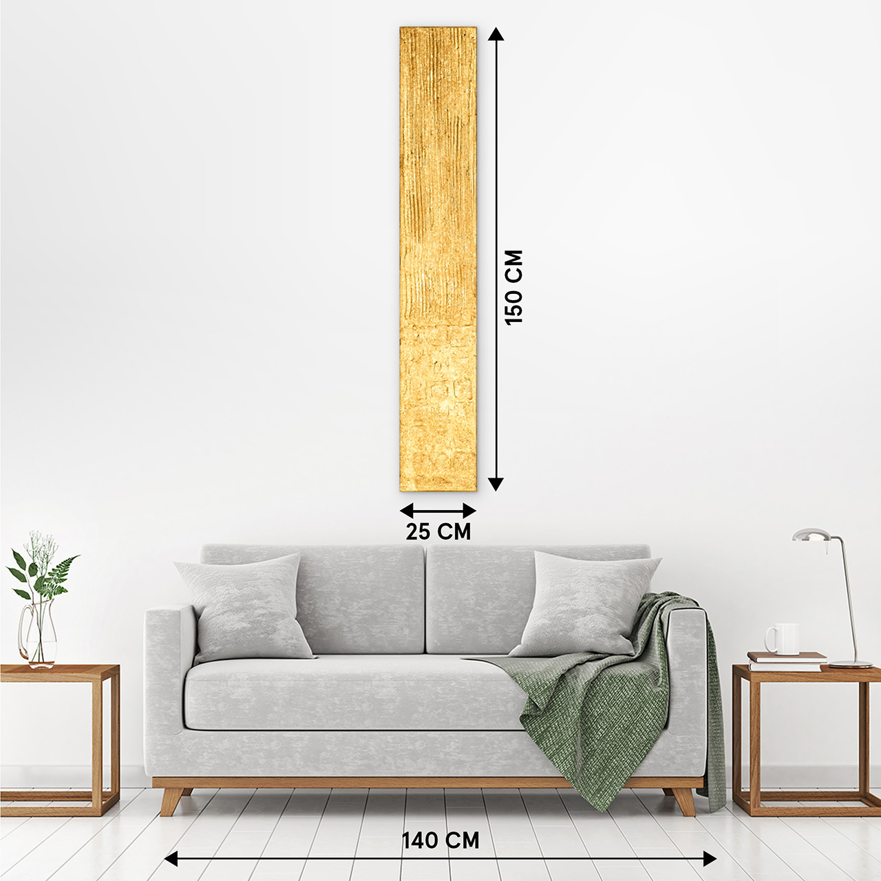 Gemälde Slim Golden Structure image LAND