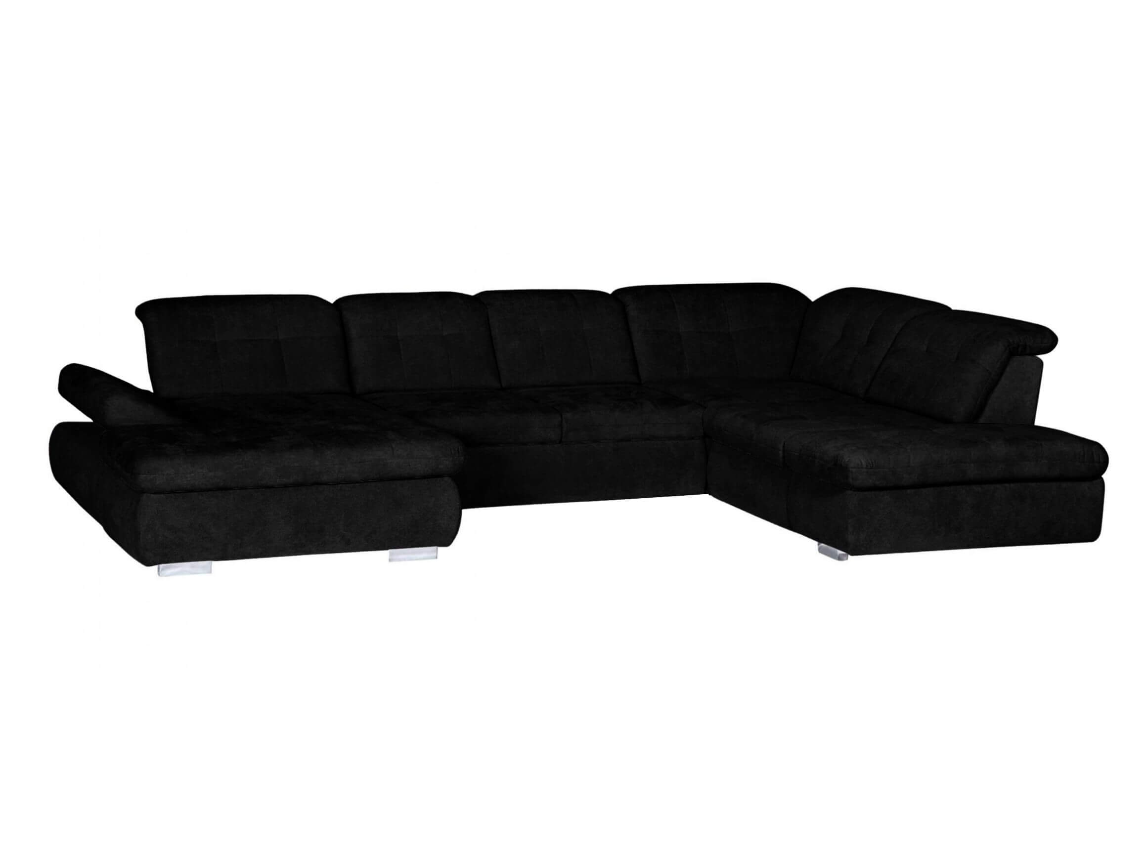 Ecksofa Sursee Basic Polipol / Farbe: Black / Material: Stoff Basic