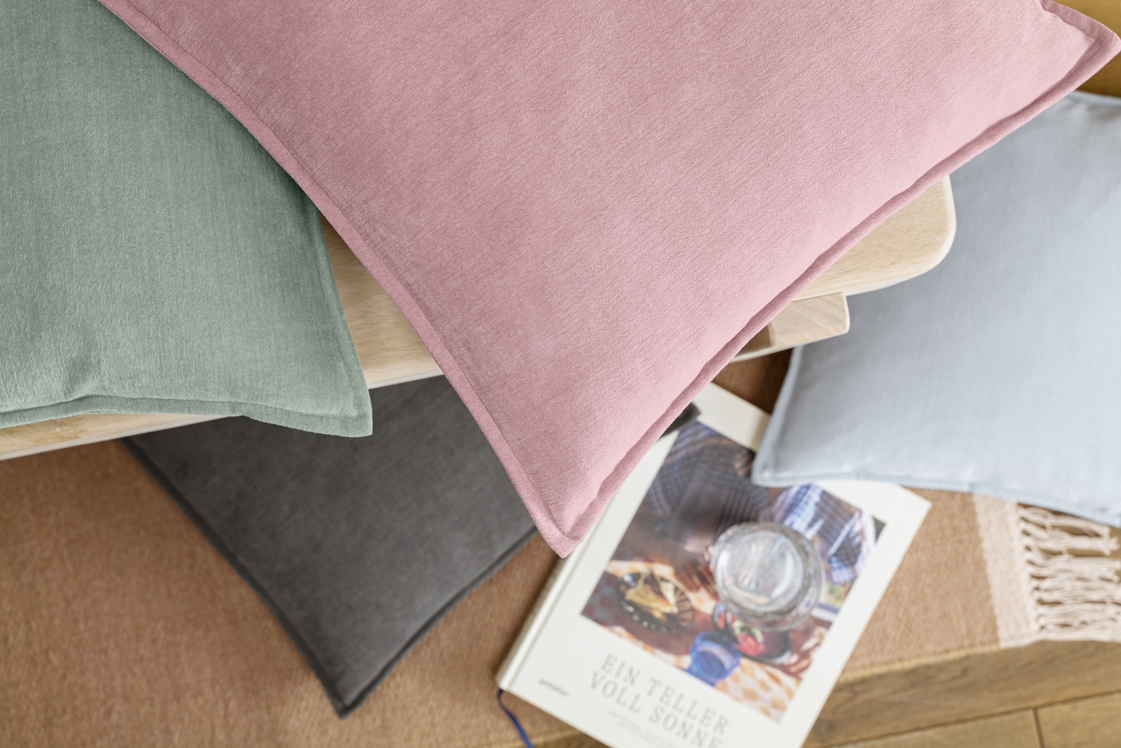 Kissenhülle Vento, Grau 50x50 cm Magma / Farbe: