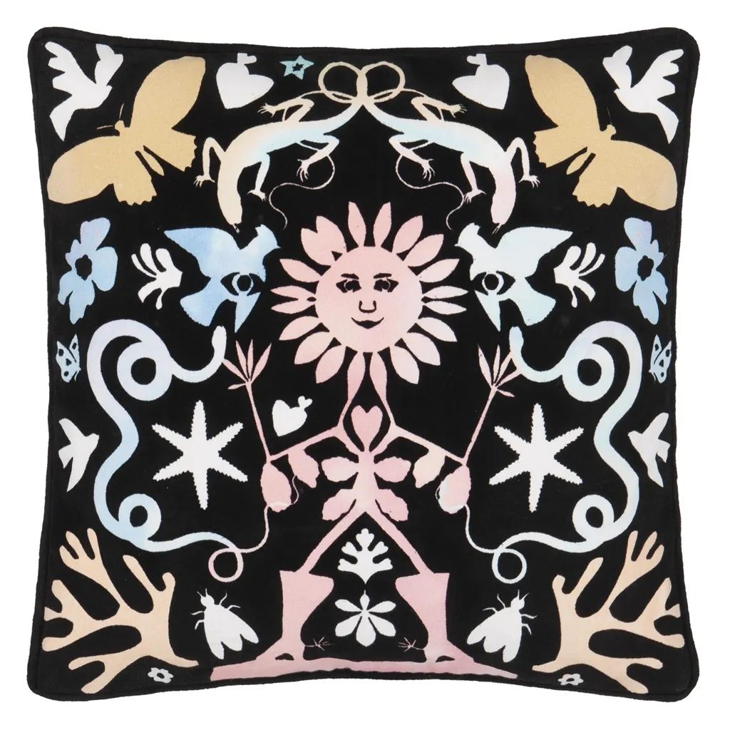 Kissen Reve de Papier - Jais Designers Guild / Farbe: Mehrfarbig von Christian Lacroix