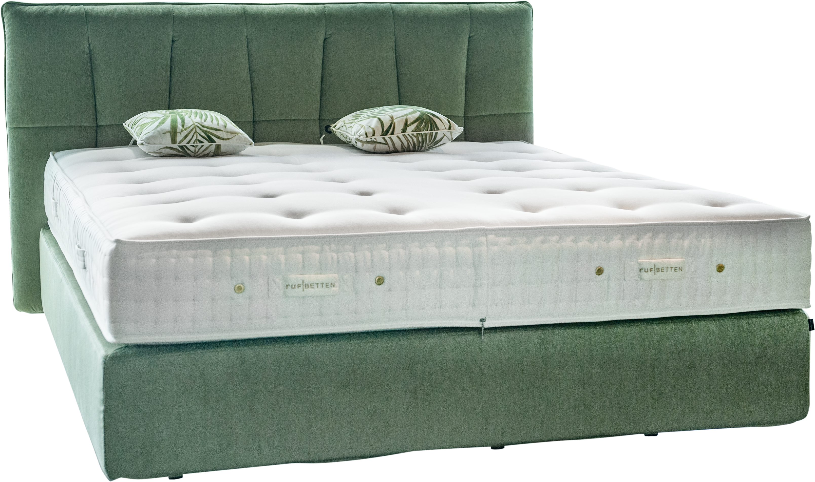 Boxspringbett Ossingen Ruf / Farbe: Grün