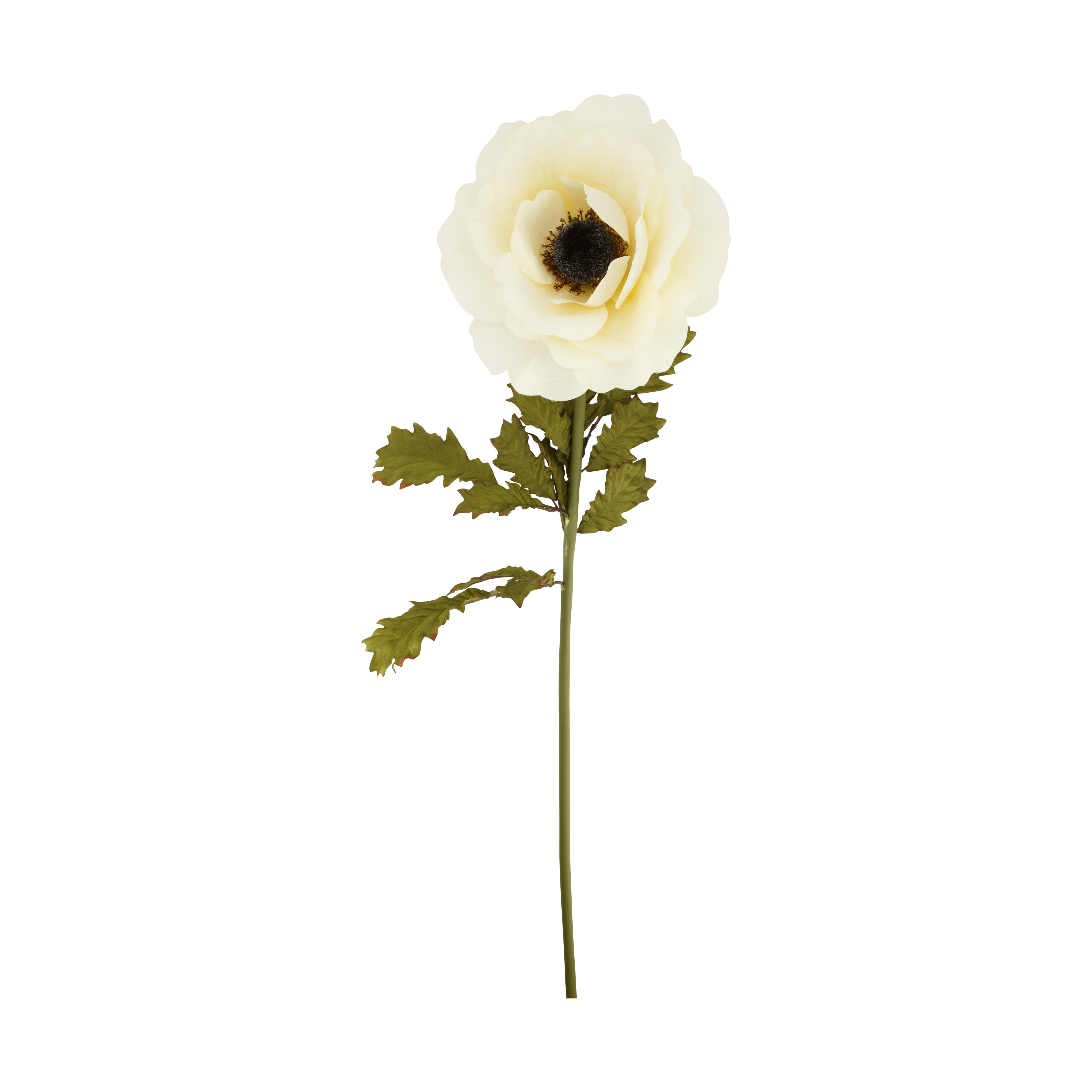 Kunstblumen Anemone, Weiss D: 100 cm Decofinder / Farbe: