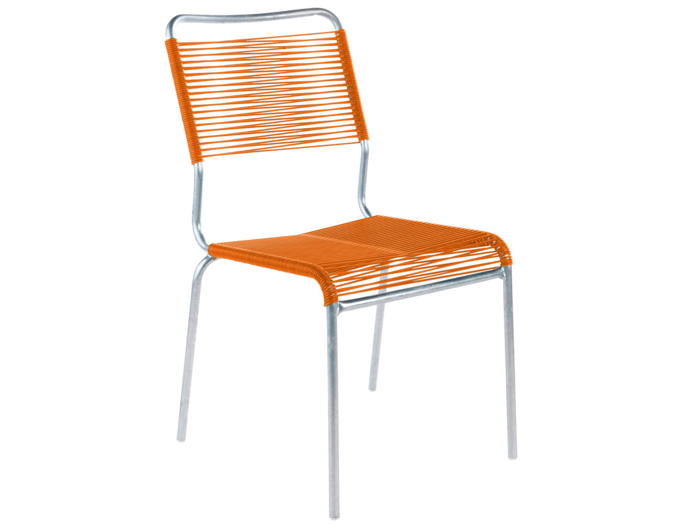 Spaghetti-Stuhl Rigi Feuerverzinkt von Schaffner / Farbe: Orange / Grösse: 47 x 65 cm