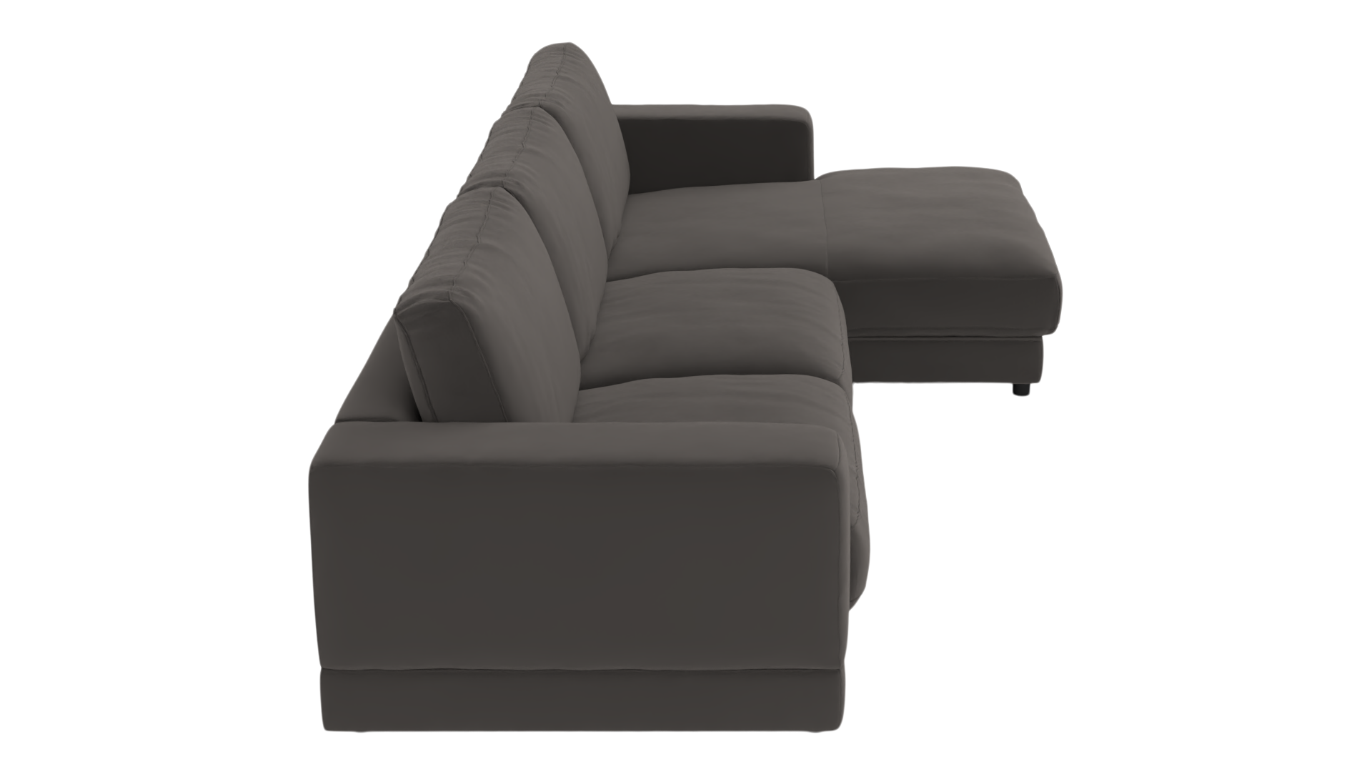 Ecksofa #1 Jupiter rechts - UrbanDesign / Farbe: Anthrazit / Bezugsmaterial: Stoff