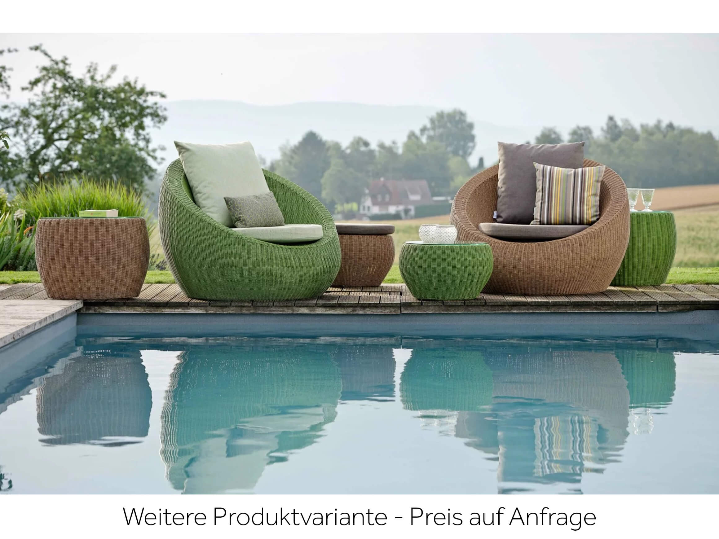 Clubtisch Anny Angelique von Stern, Glasplatte, Aluminium-Geflecht Zimt,