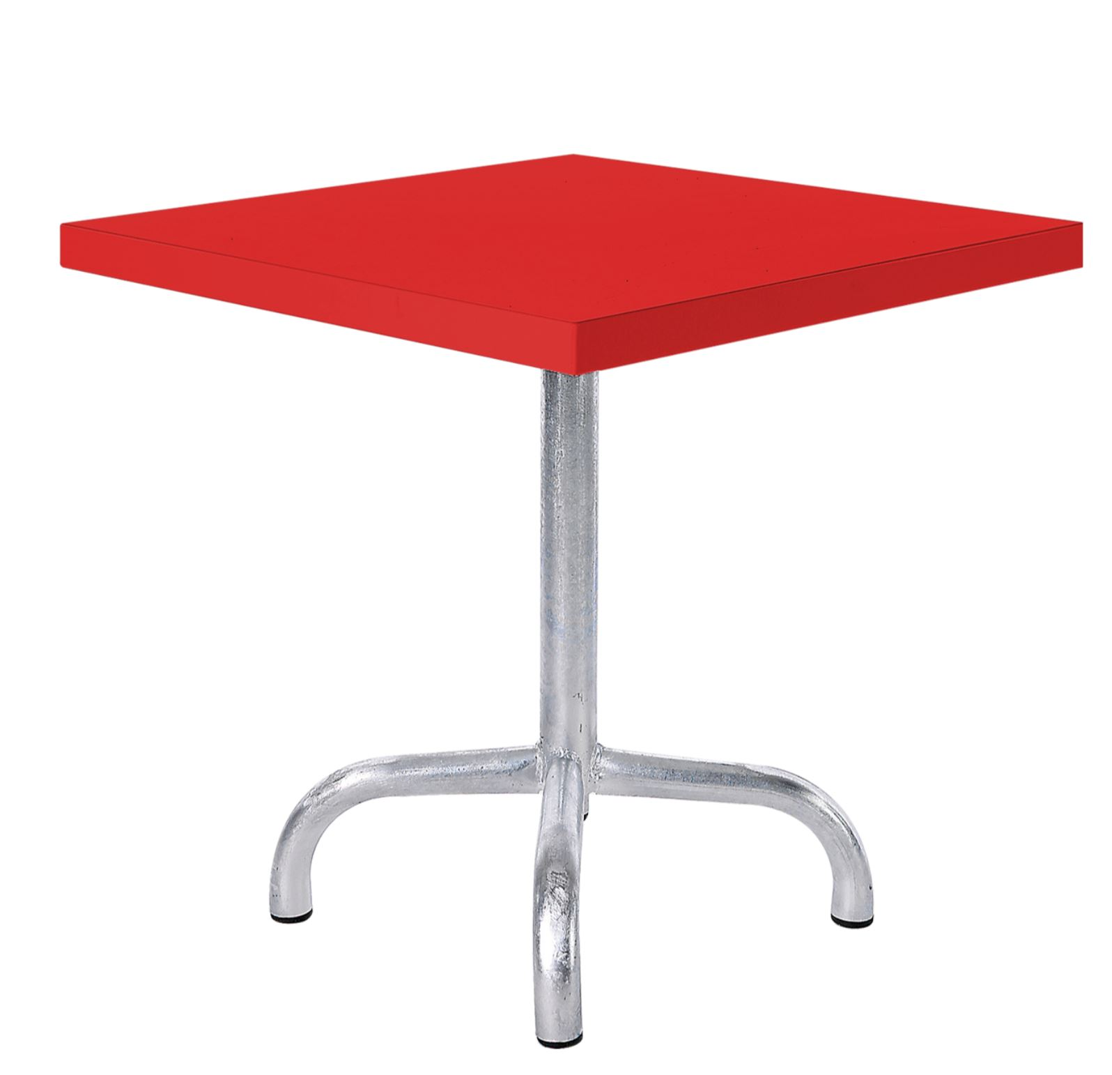 Metall-Beistelltisch Säntis Quadratisch Feuerverzinkt von Schaffner / Farbe: Rot / Grösse: 50 x 50 cm