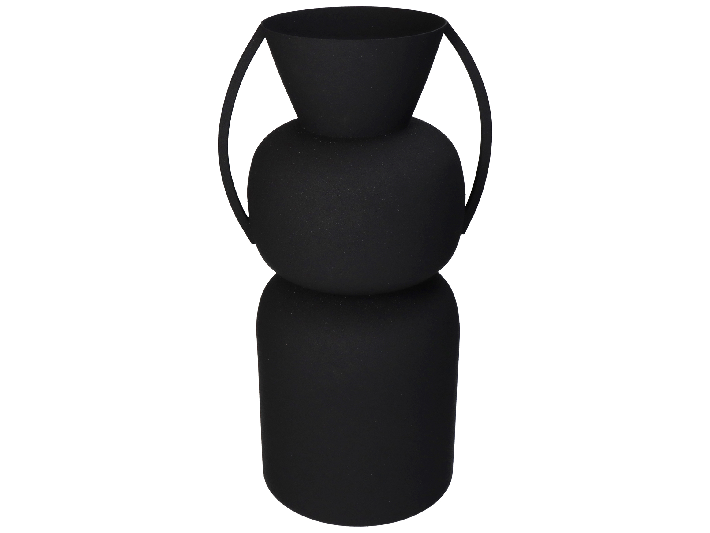 Vase Metall Schwarz H: 34 cm Kersten