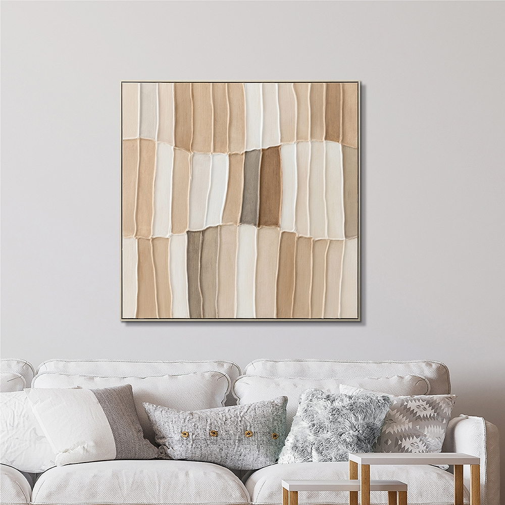Gemälde-Wooden Patchwork-image LAND