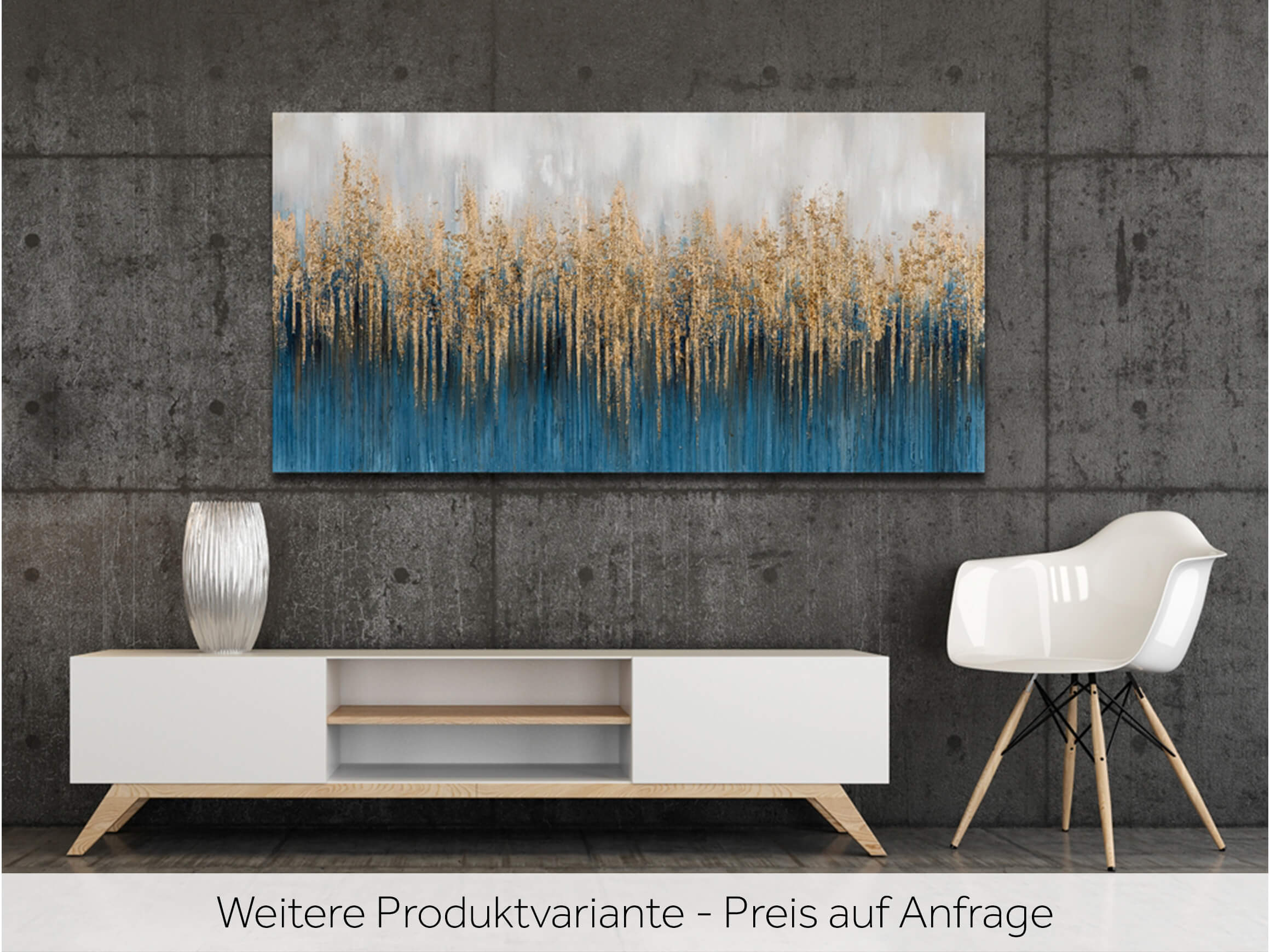 Bild Abstrakt mit Blau und Gold image LAND