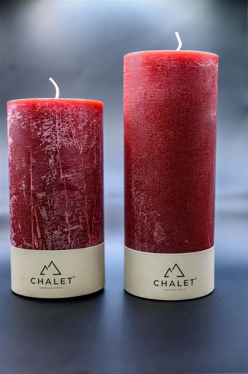 Stumpenkerze Weinrot 25cm Decofinder