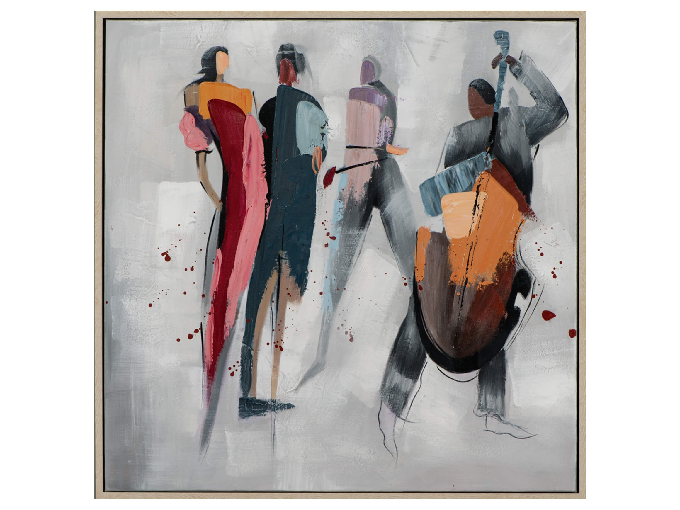 Bild mit Rahmen Cellospieler mit Zuschauern image LAND