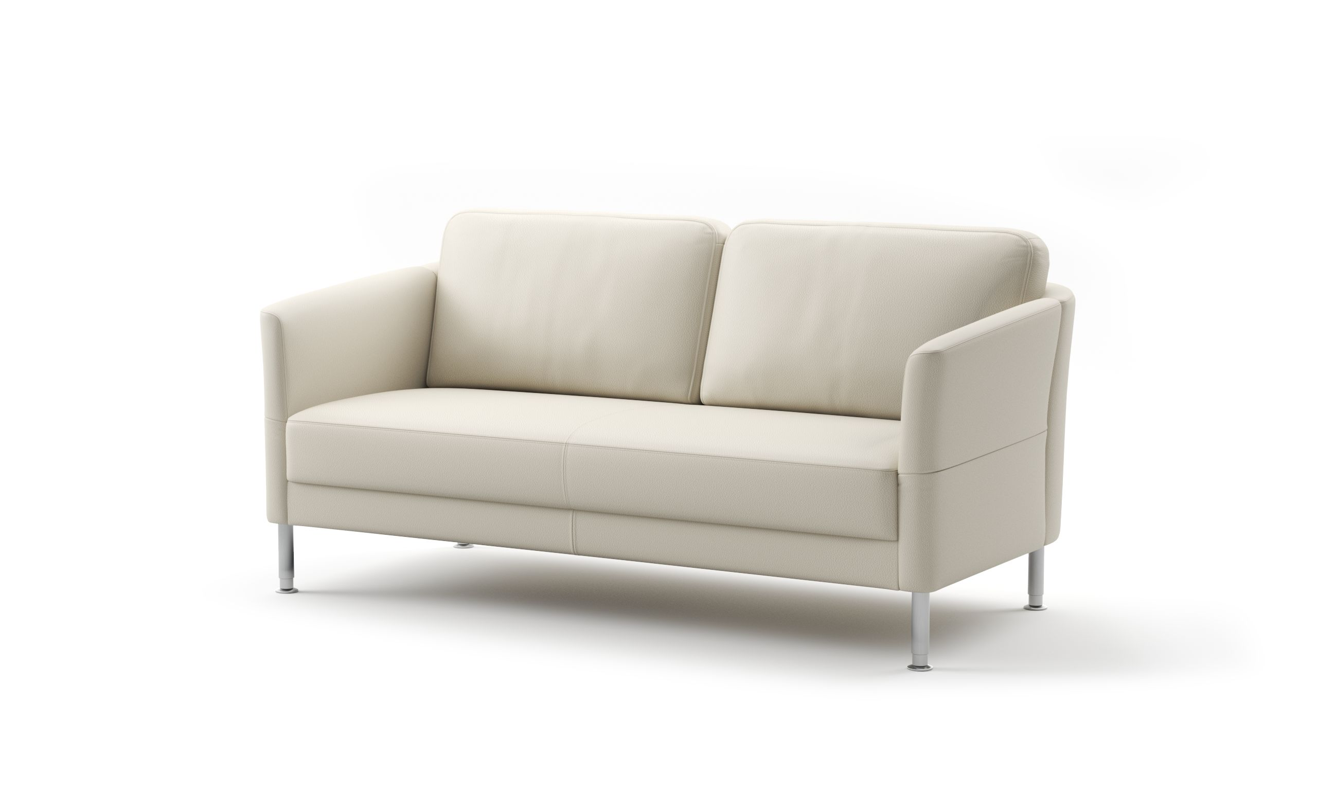 2er Sofa Nimbus, Leder, Höhenverstellbar, b 164 cm t 86 cm h 81-84 cm