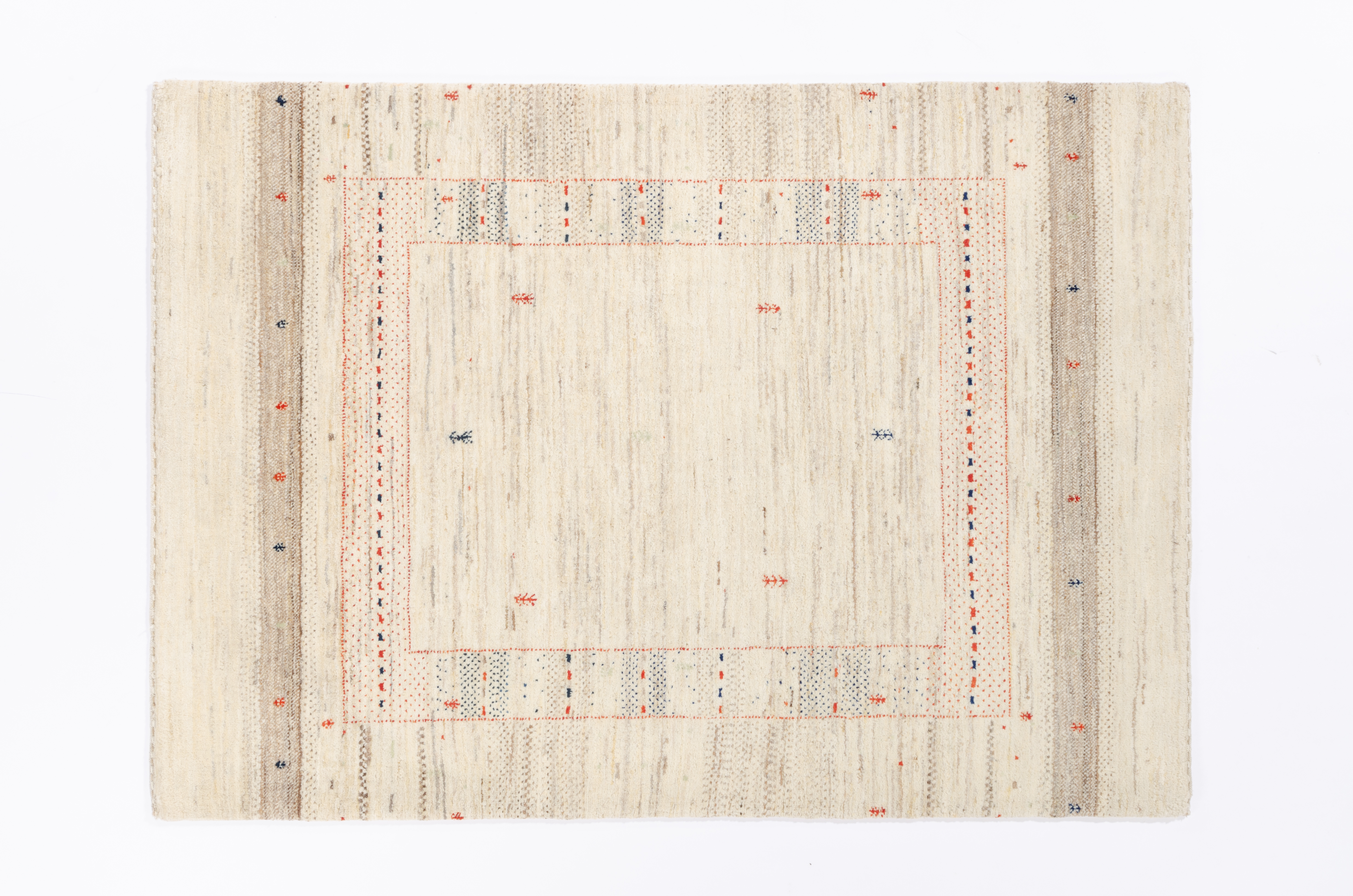 Nomadenteppich Loribaft Negra/ Farbe: Creme / Masse (BxT) :103x146 cm