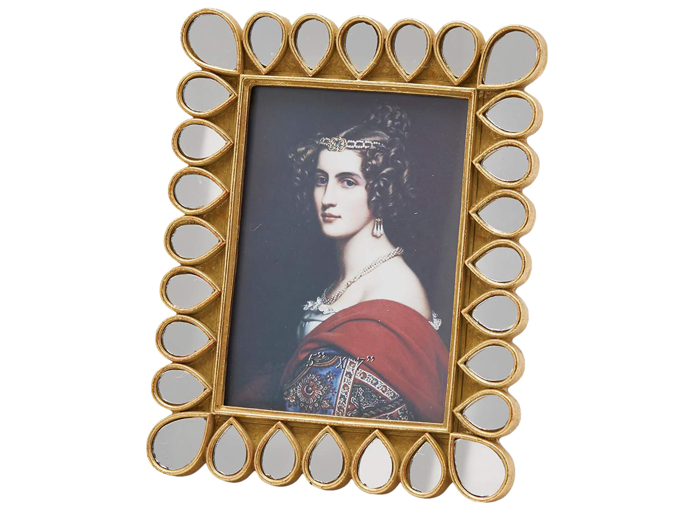 Fotorahmen Tropfen Gold H: 25 cm Edg