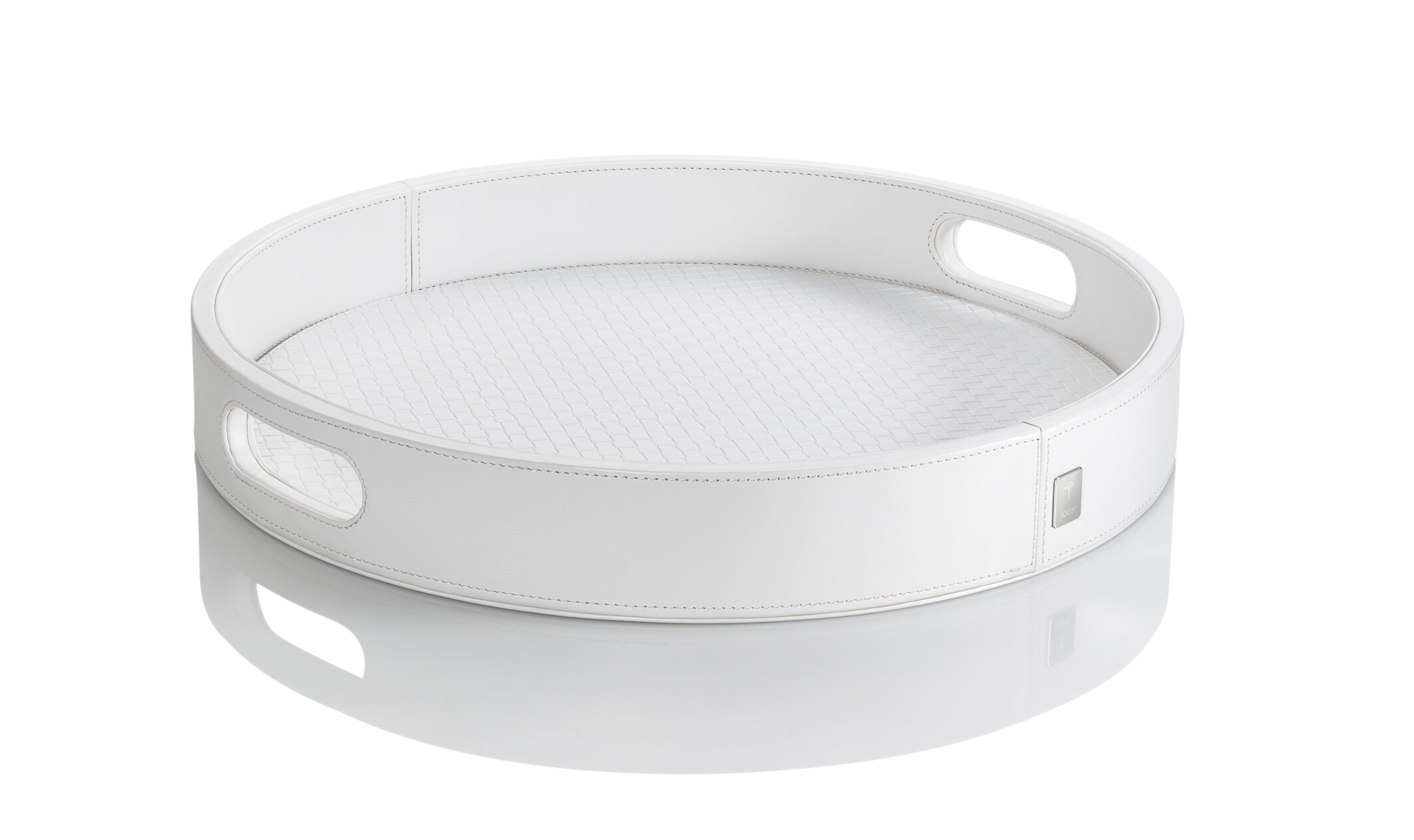 Tablett Lederoptik, Weiss D: 36cm von Joop