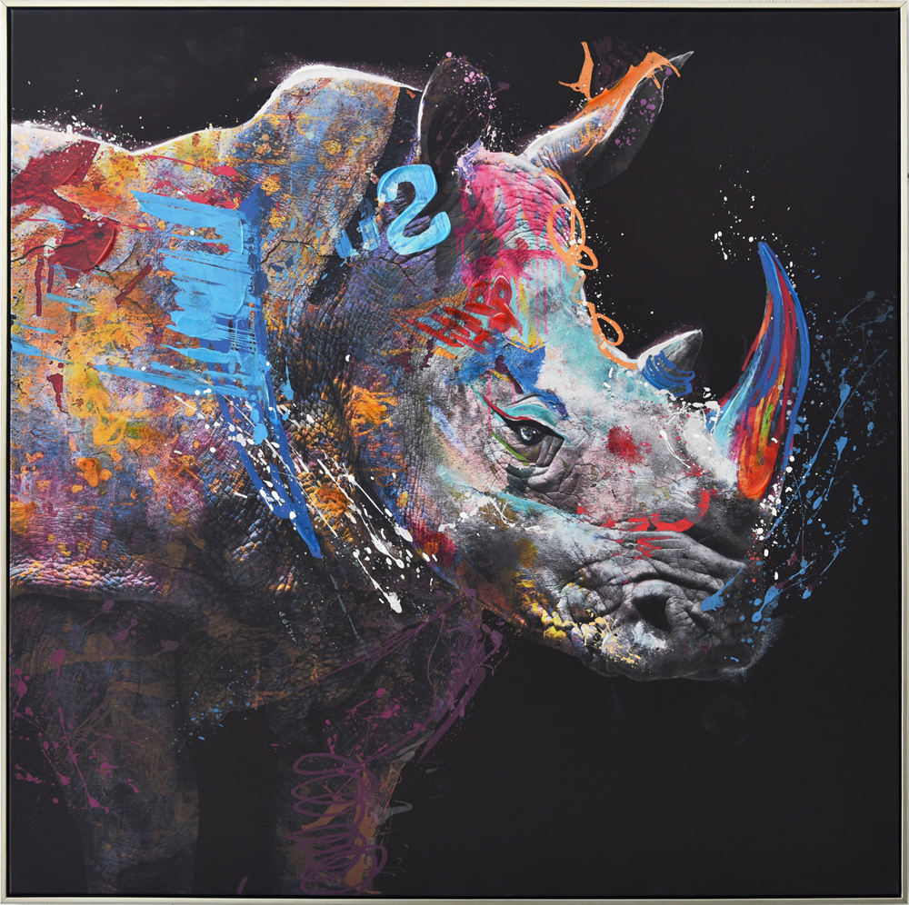 Gemälde-Comic Art "Rhino"-image LAND
