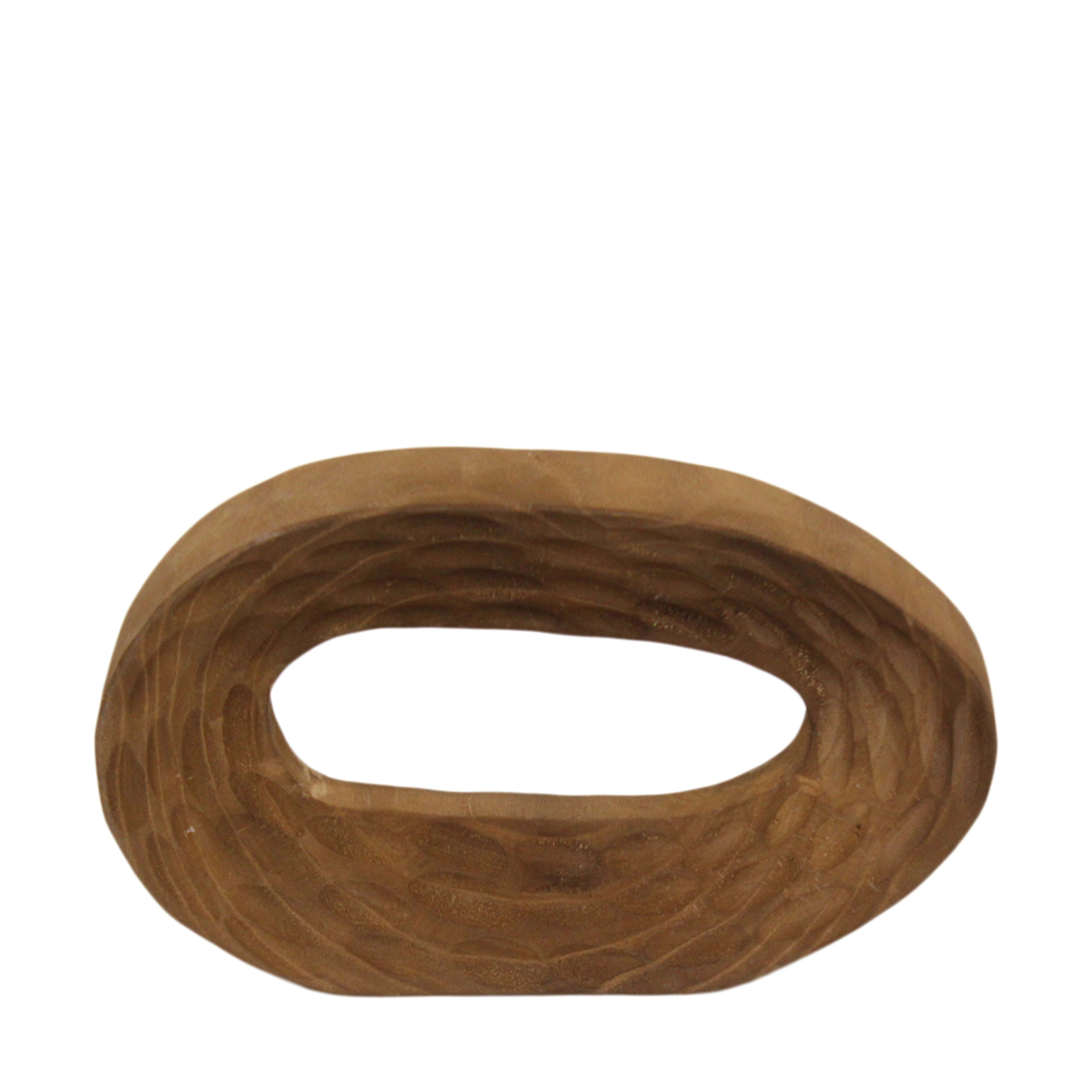 Objekt Oval Flach, Braun Decofinder