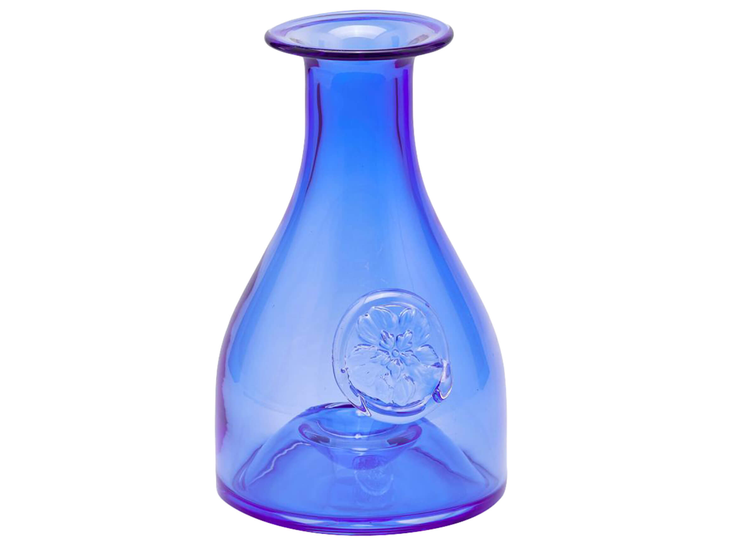 Edg Vase Flaschenvase mit Wappen Blau H: 25 cm Blau | Schubiger Möbel